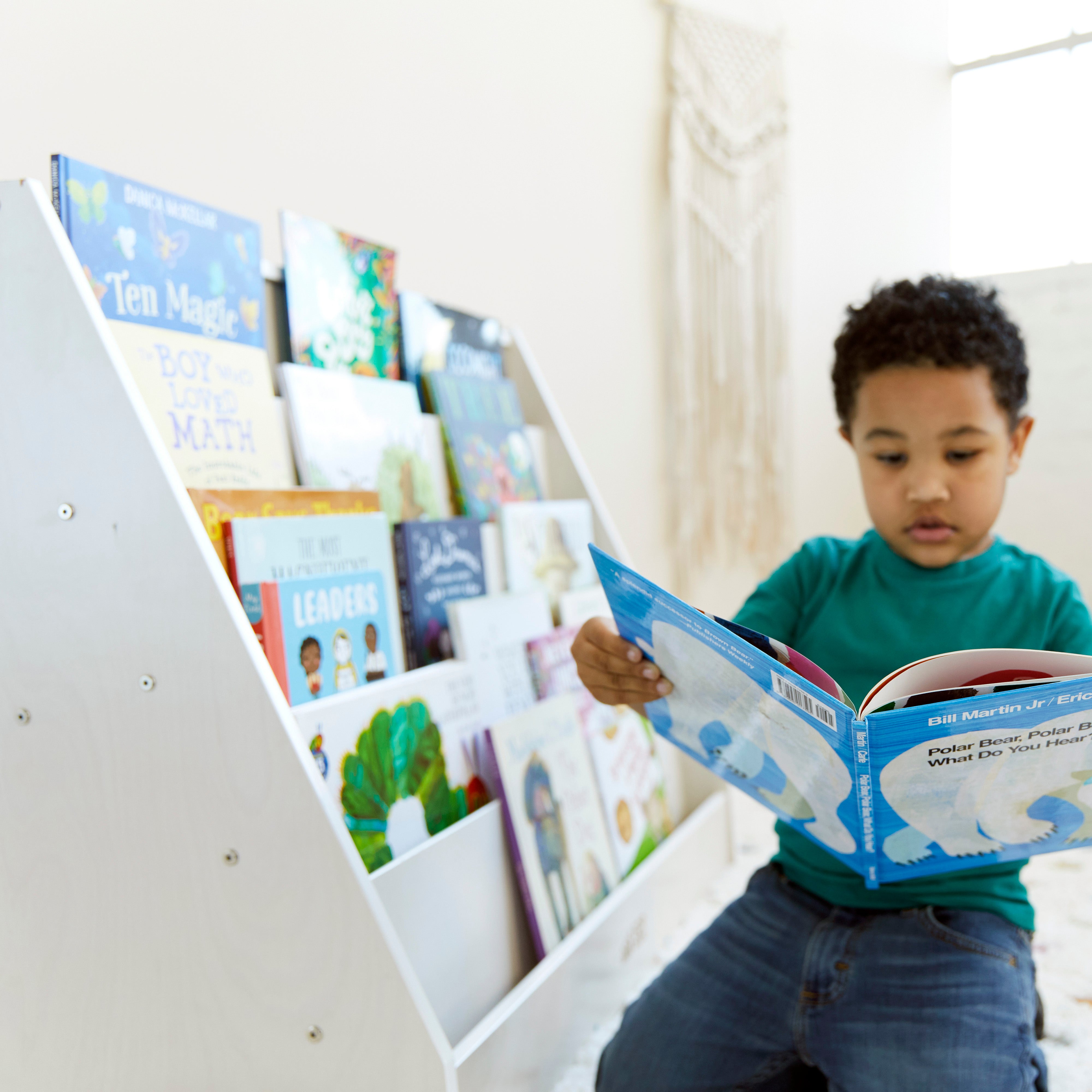 Single-Sided Book Display - White Wash