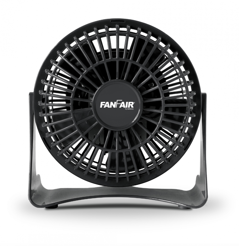 FanFair 4-inch Personal Desk Fan - Black