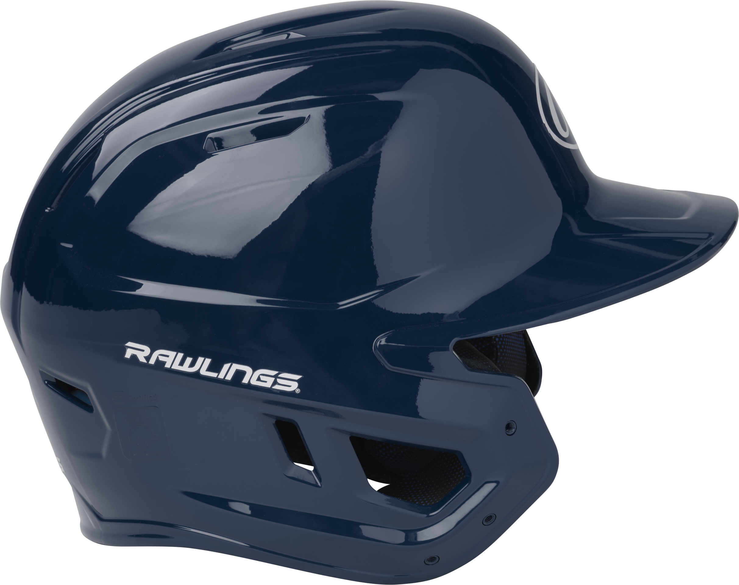 Rawlings Mach Gloss Senior Baseball Helmet - Navy