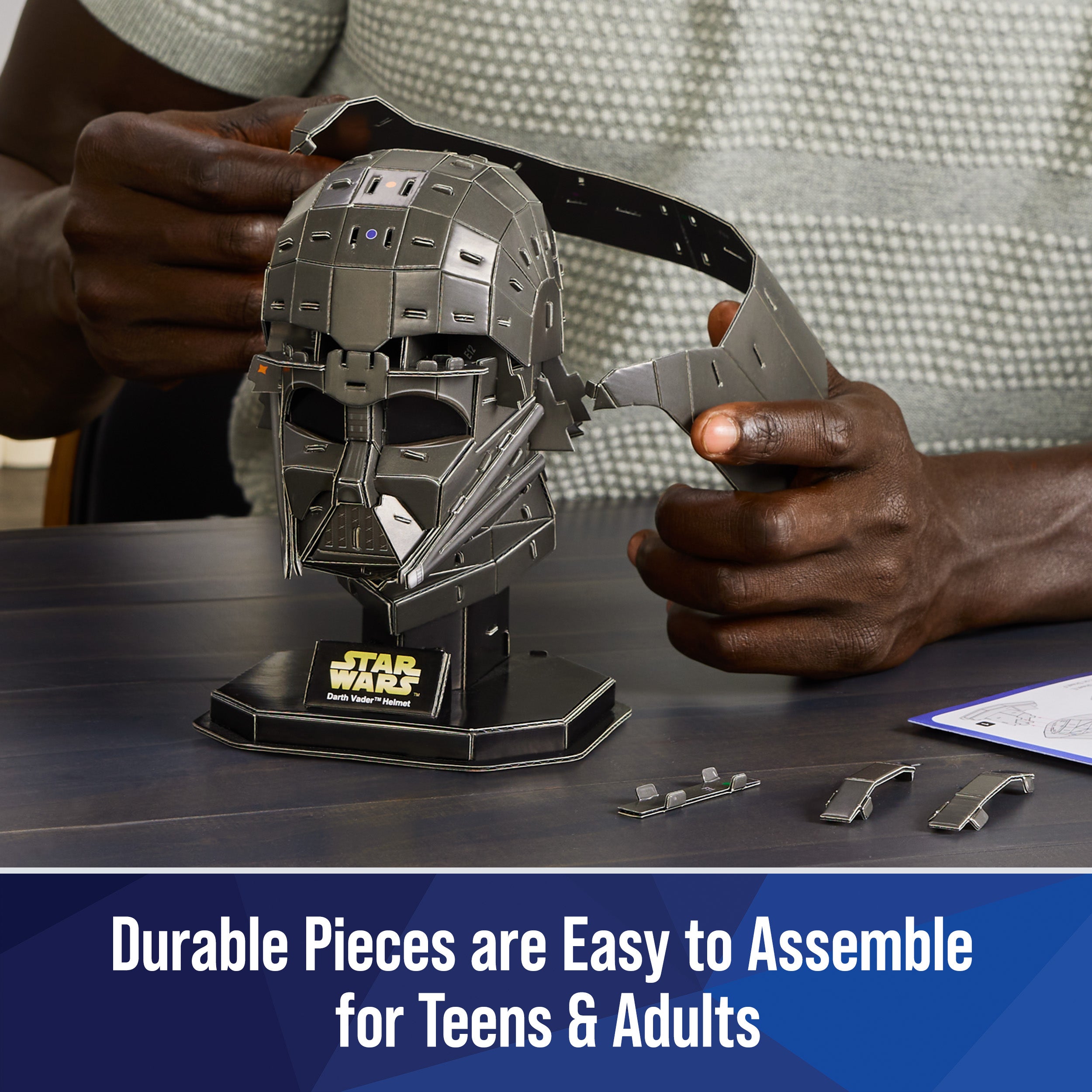 4D Build Star Wars Darth Vader Cardstock 3D Model Kit, Star Wars Gifts, Toys Desk Décor for Fans & Collectors, Adults & Teens 12+