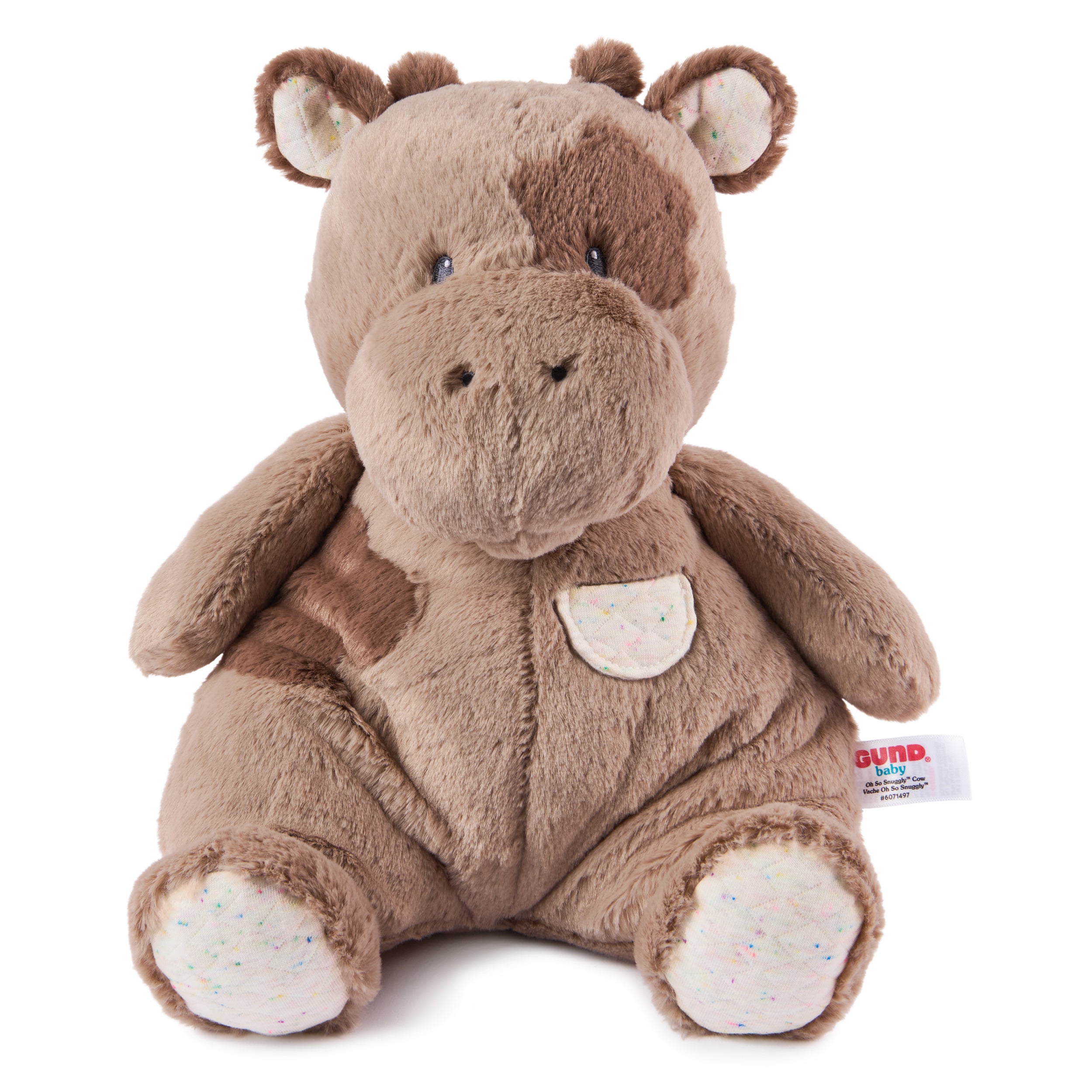 Baby GUND Oh So Snuggly Cow Plush, Cow Stuffed Animal for Babies and Infants, Brown, 12.5”
