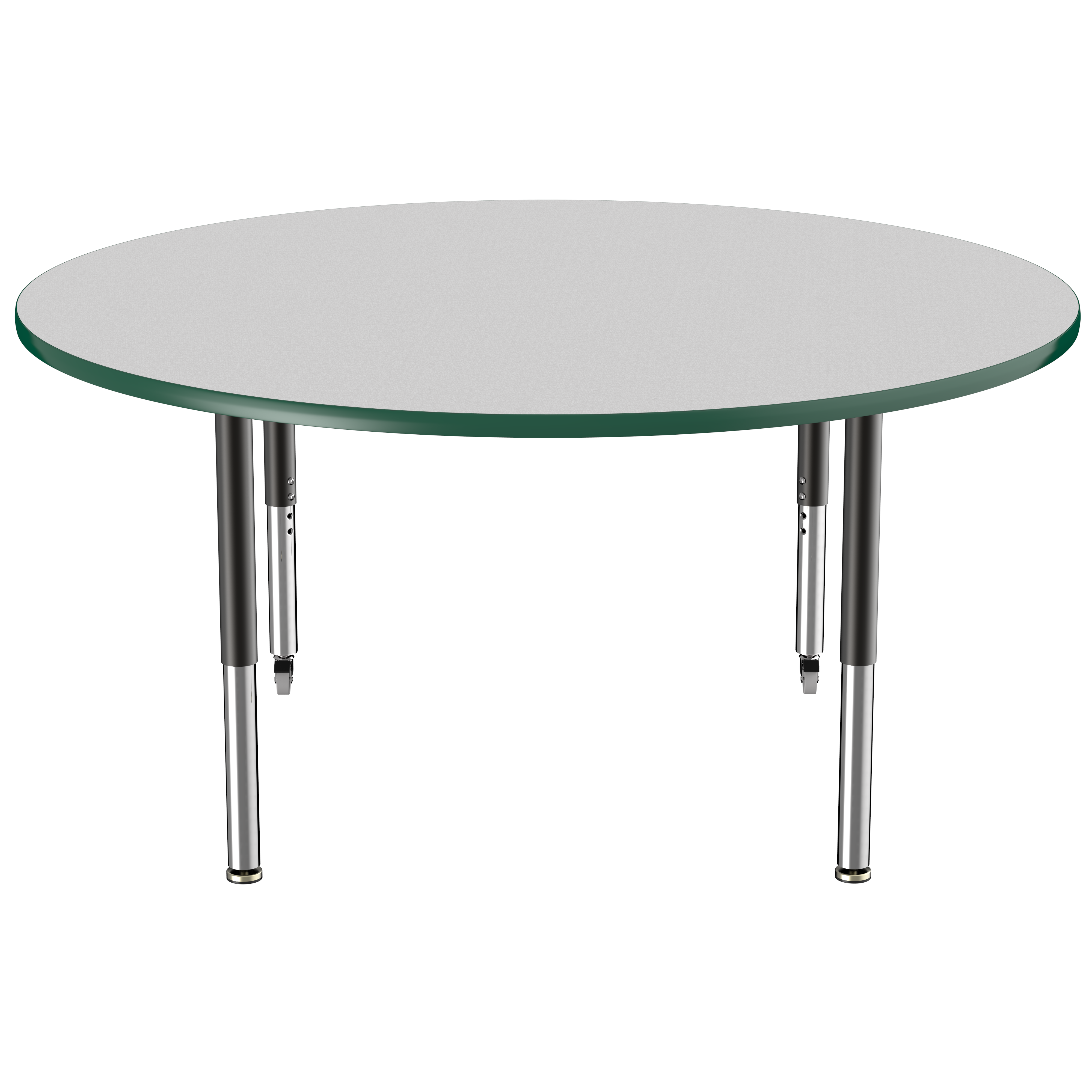 60" Round T-Molding Activity Table with Adjustable Super Legs - Gray/Green/Black