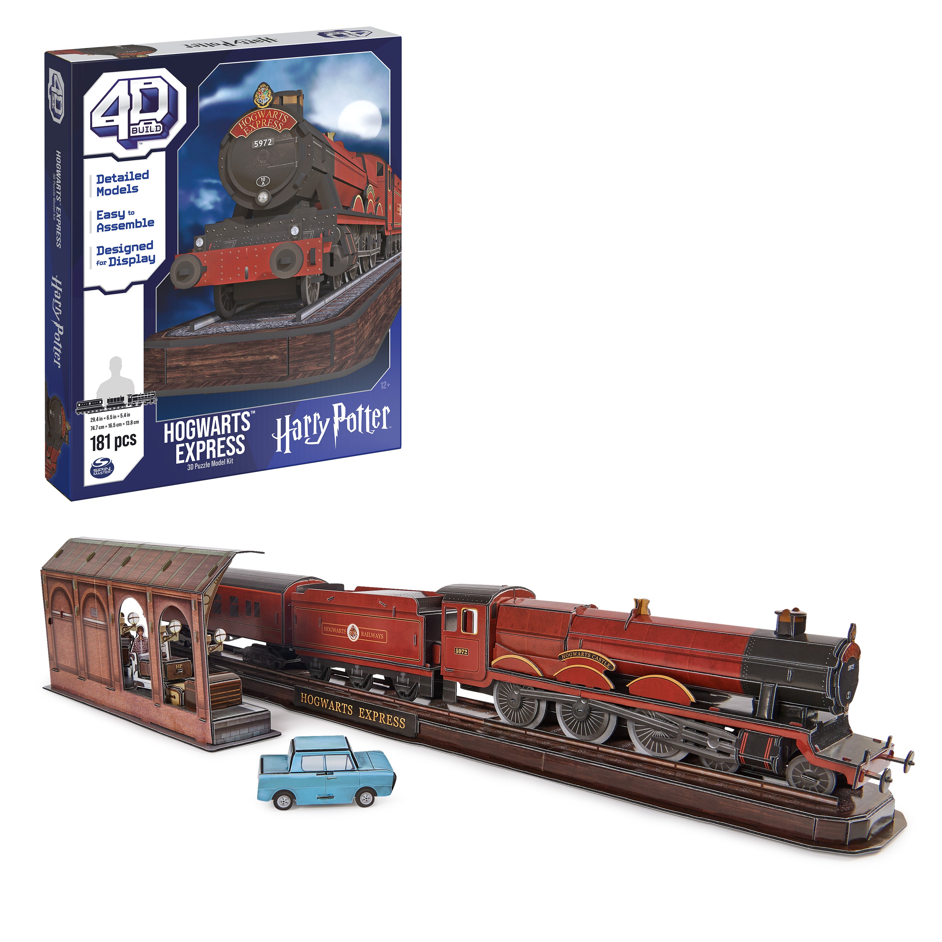 4D Build, Harry Potter Hogwarts Express 3D Model Kit, Harry Potter Collectibles & Desk Decor, Adult Puzzle, Building Toys, 181 Pieces, 3D Puzzles for Ages 12 & Up