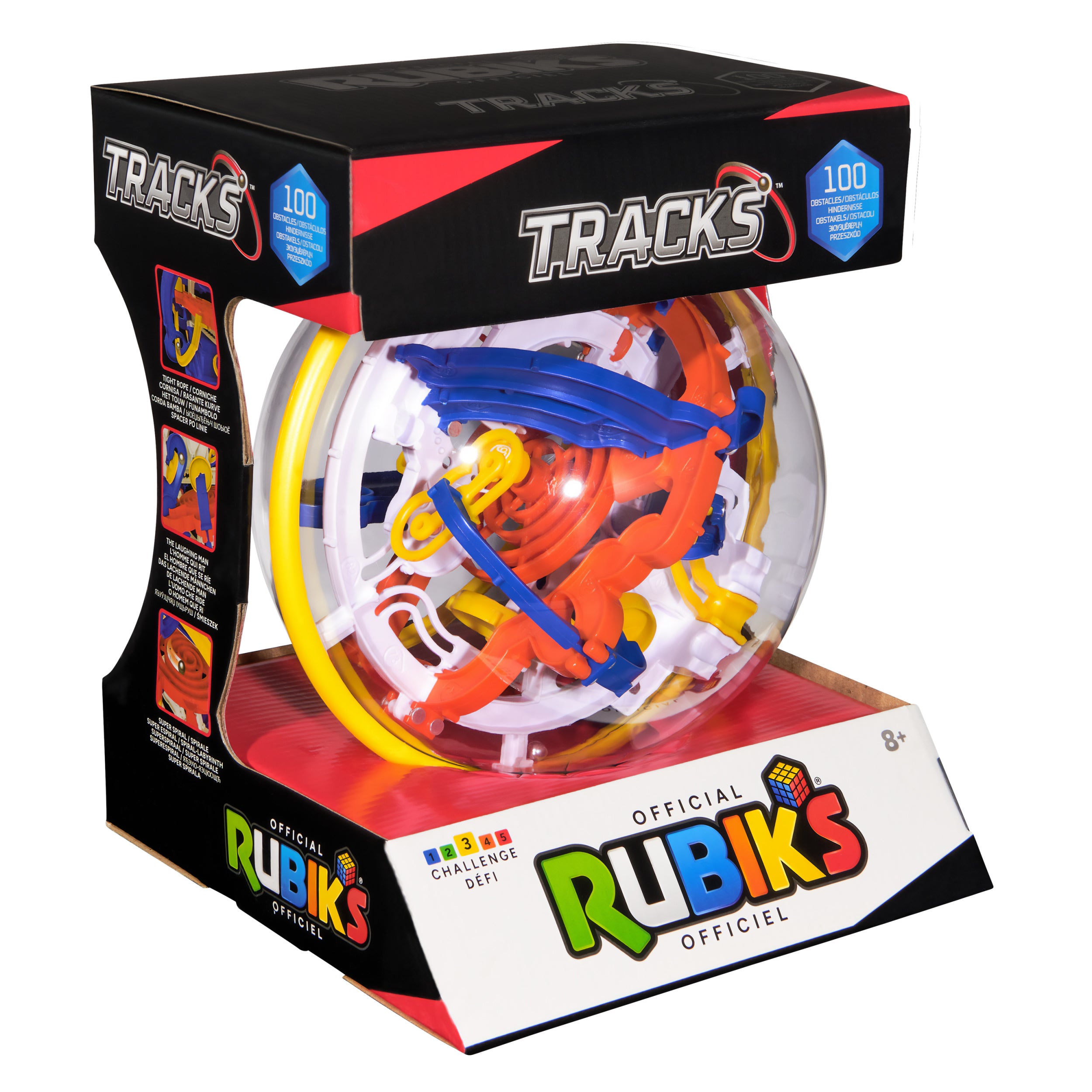 Rubik’s Cube, Rubik’s Tracks 100 3D Gravity Maze & 3D Puzzle Game with 100 Obstacles, Problem-Solving Challenging Brain Teaser Fidget Toy, for Ages 8+