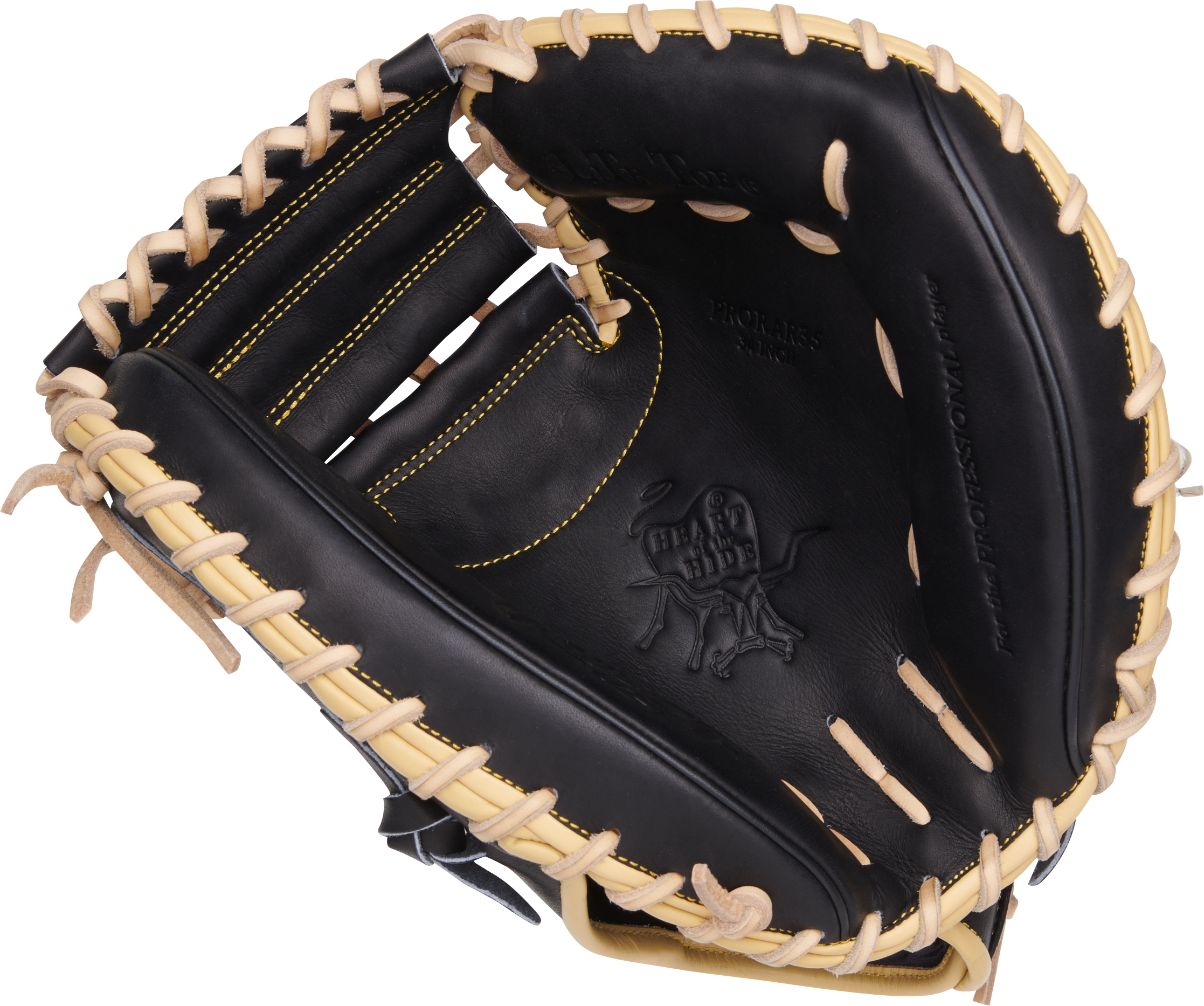 Rawlings Heart Of The Hide Series Adley Rutschman Catchers Mitt 34-Inch Baseball Glove - Right Hand Thrower - Black