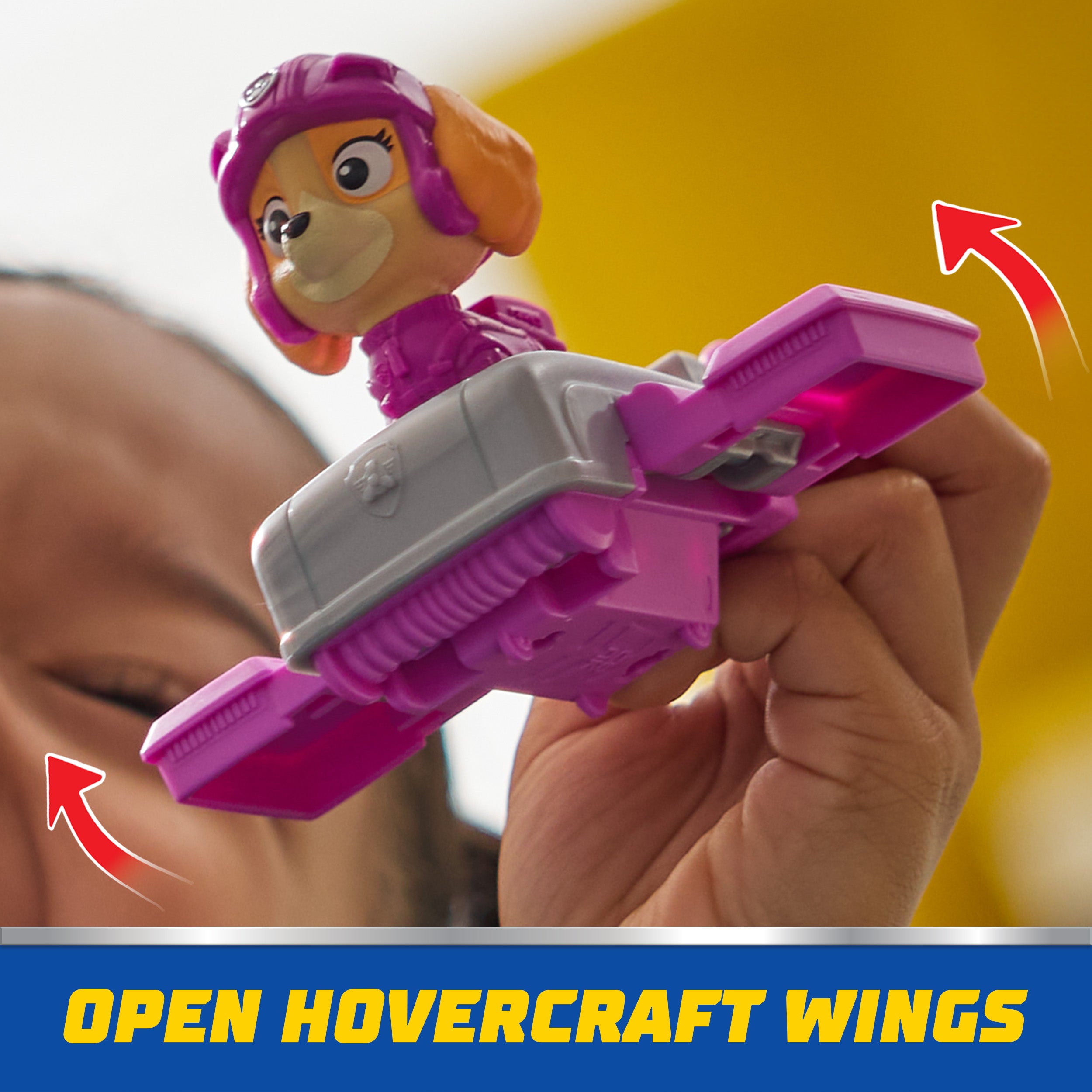 PAW Patrol: Action Pups Skye Action Figure & Hoverboard Airplane Toy with Foldable Wings, Kids Toys for Boys & Girls Ages 3 and up