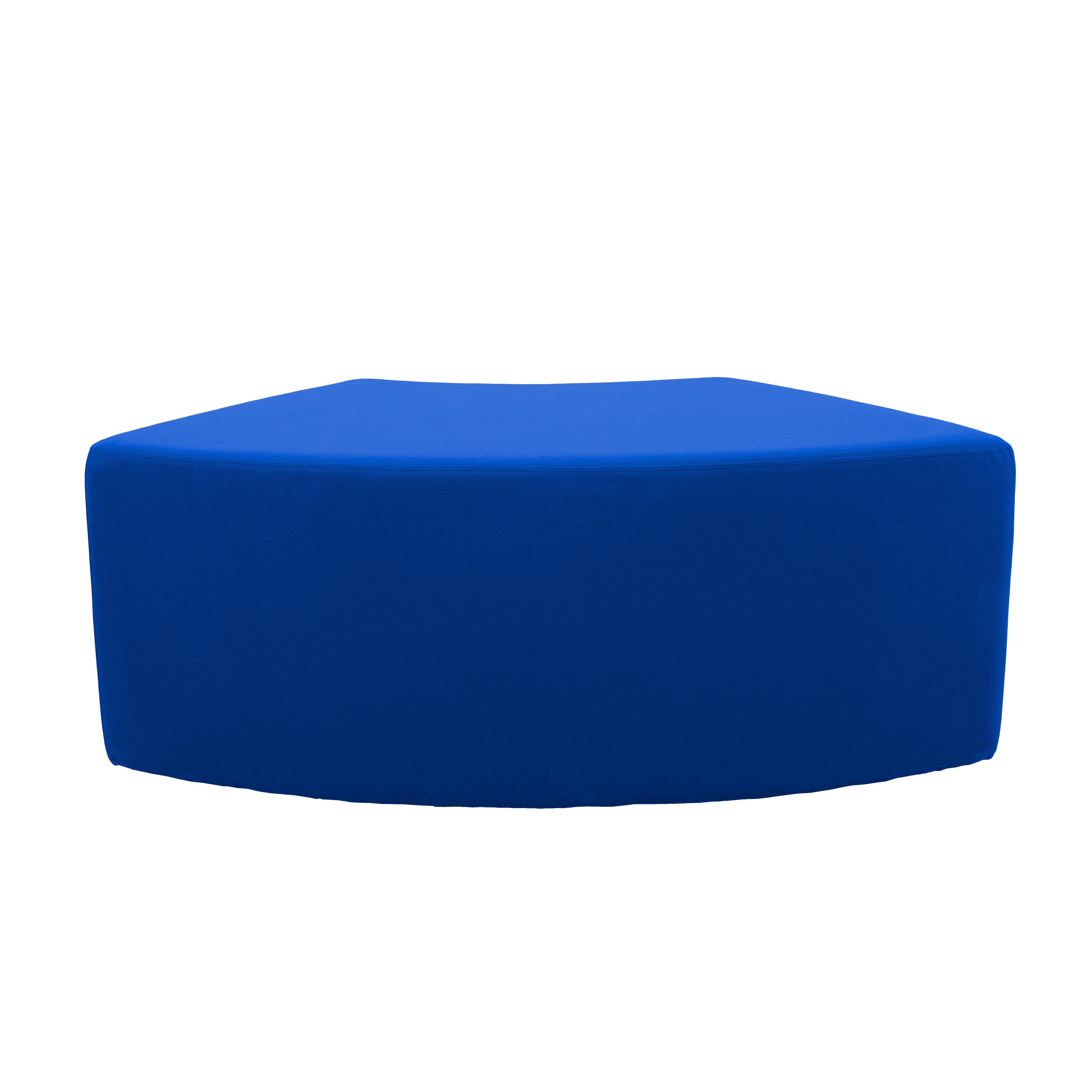 Outdoor 24" x 48" S-Curve Ottoman with Sunbrella®, 18" H - Canvas Pacific Blue