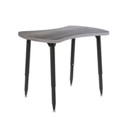 Adapte 25" x 37" Bowtie Woodgrain Activity Table with Adjustable Tapered Legs - Gray Wood/Black