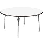 60" Round Dry-Erase Activity Table with Adjustable Standard Swivel Glide Legs - Whiteboard/Black