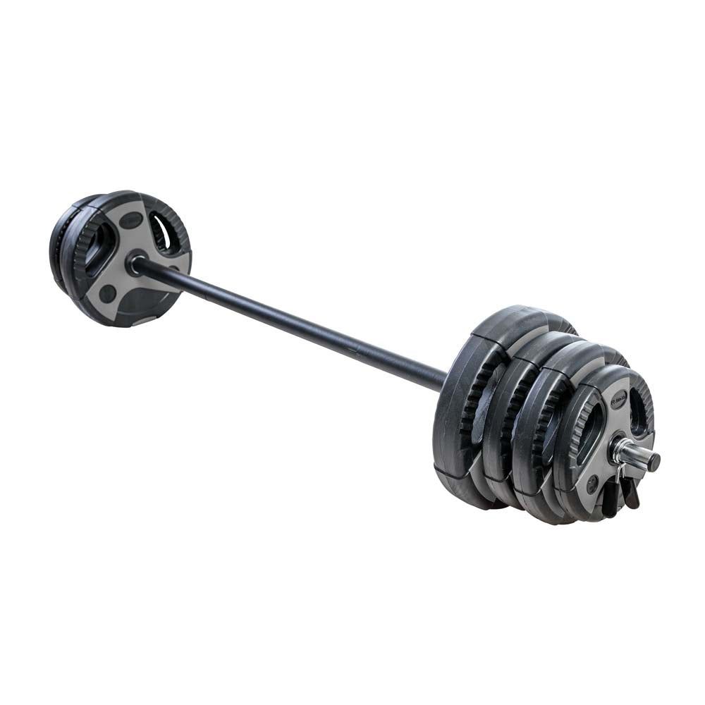 US Weight 54 LB Weight Set with 55" Padded Bar - Grey