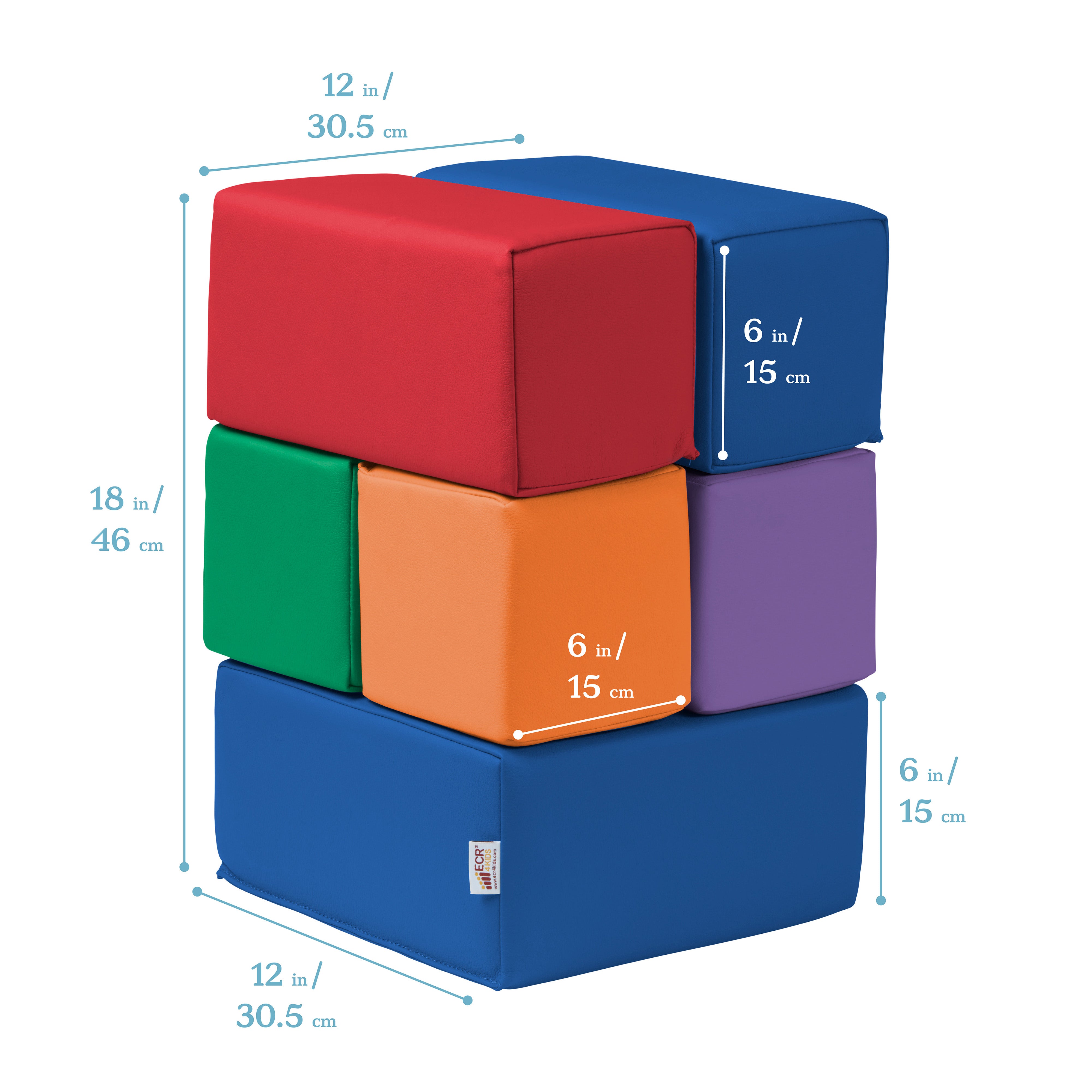 SoftZone Toddler Foam Blocks 7-Piece - Assorted