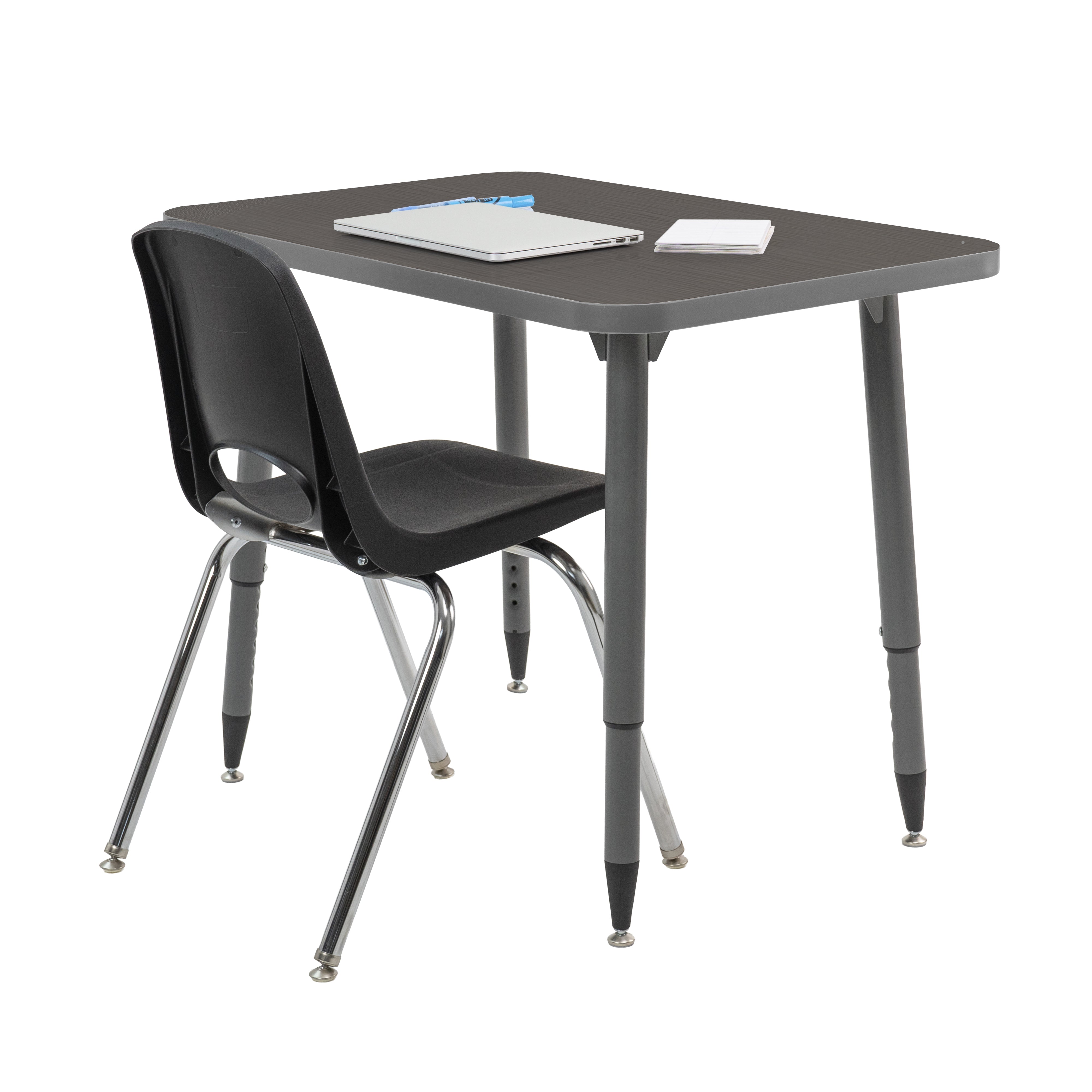 Adapte 24" x 36" Rectangle Thermofused Activity Table with Adjustable Tapered Legs - Cosmic Strandz/North Sea