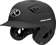 Rawlings R16 Matte Senior 1-Tone Baseball Helmet - Black