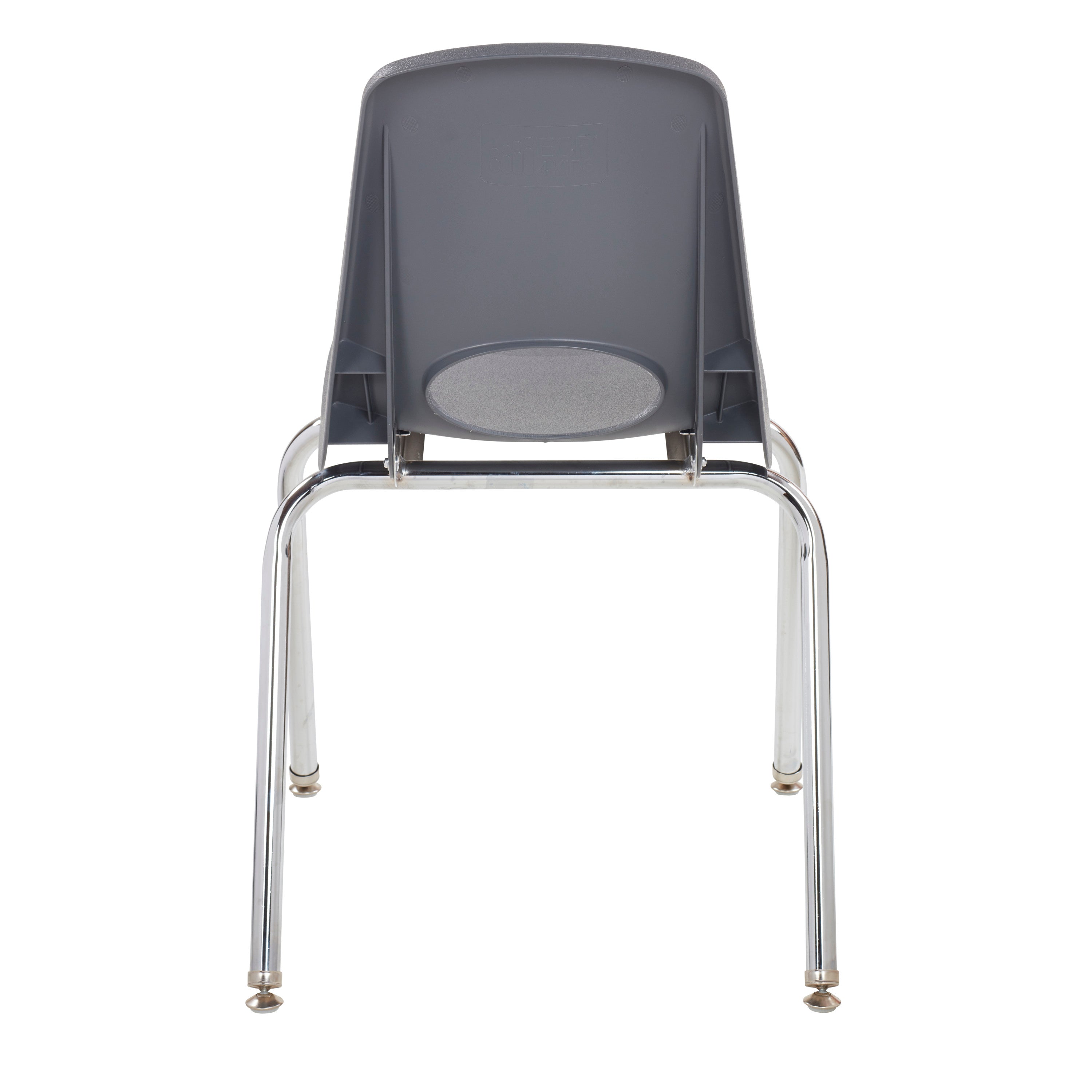 18" Stack Chair with Swivel Glides - Gray