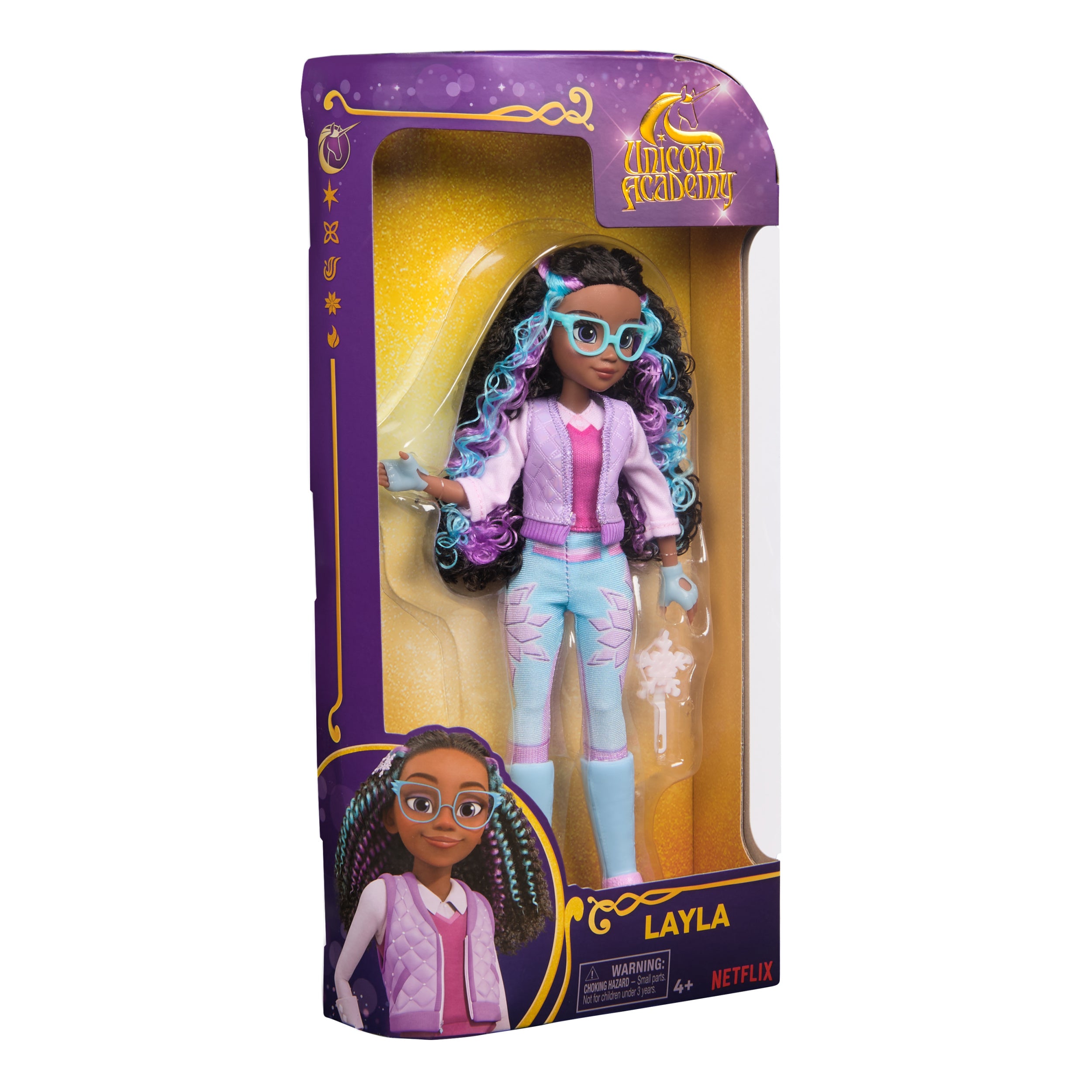 Unicorn Academy, Layla Doll with 5 Accessories, 9.5”, Dolls & Unicorn Toys for Girls Ages 4 and up