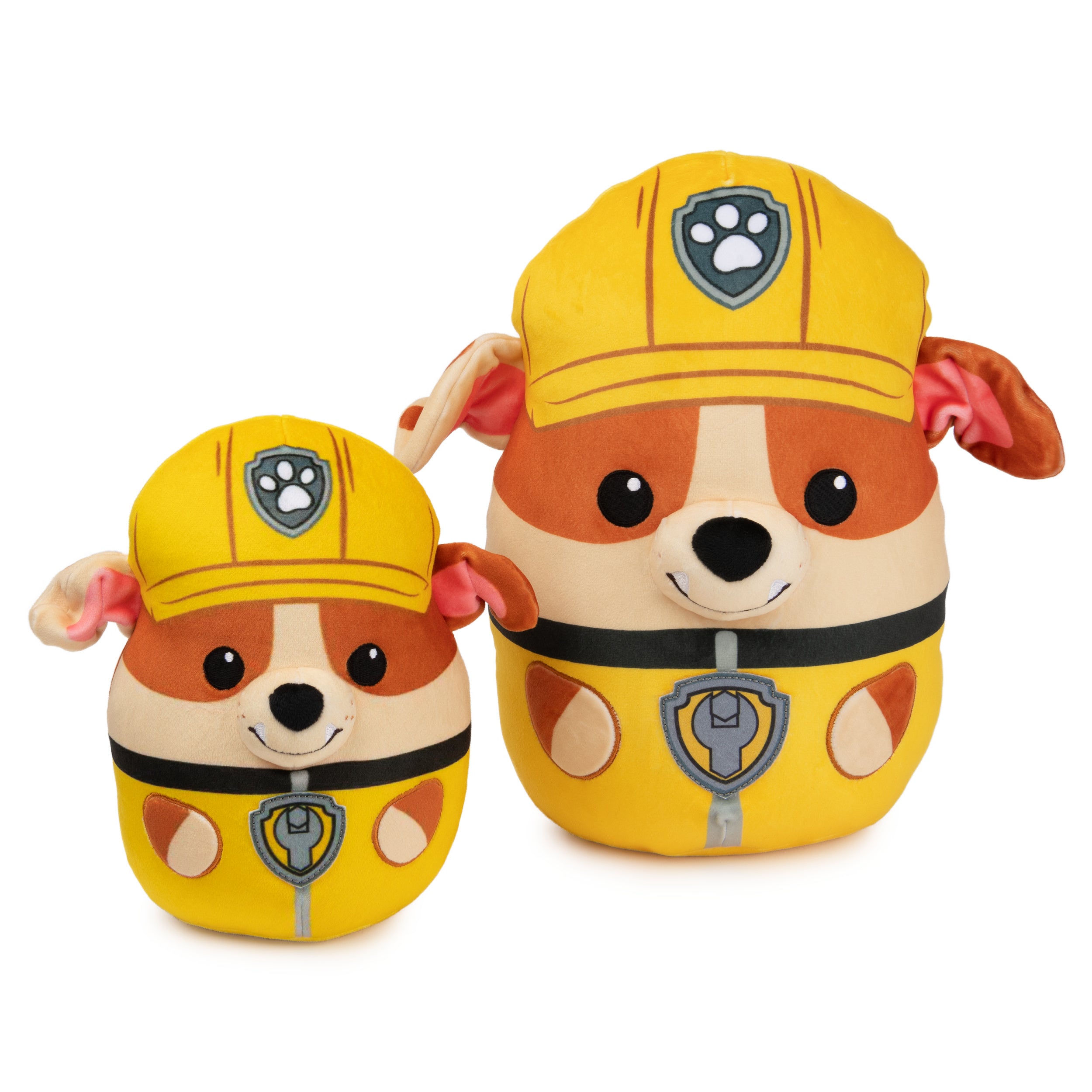 PAW Patrol Rubble Squish Plush, Official Toy from the Hit Cartoon, Squishy Stuffed Animal for Ages 1 and Up, 8”
