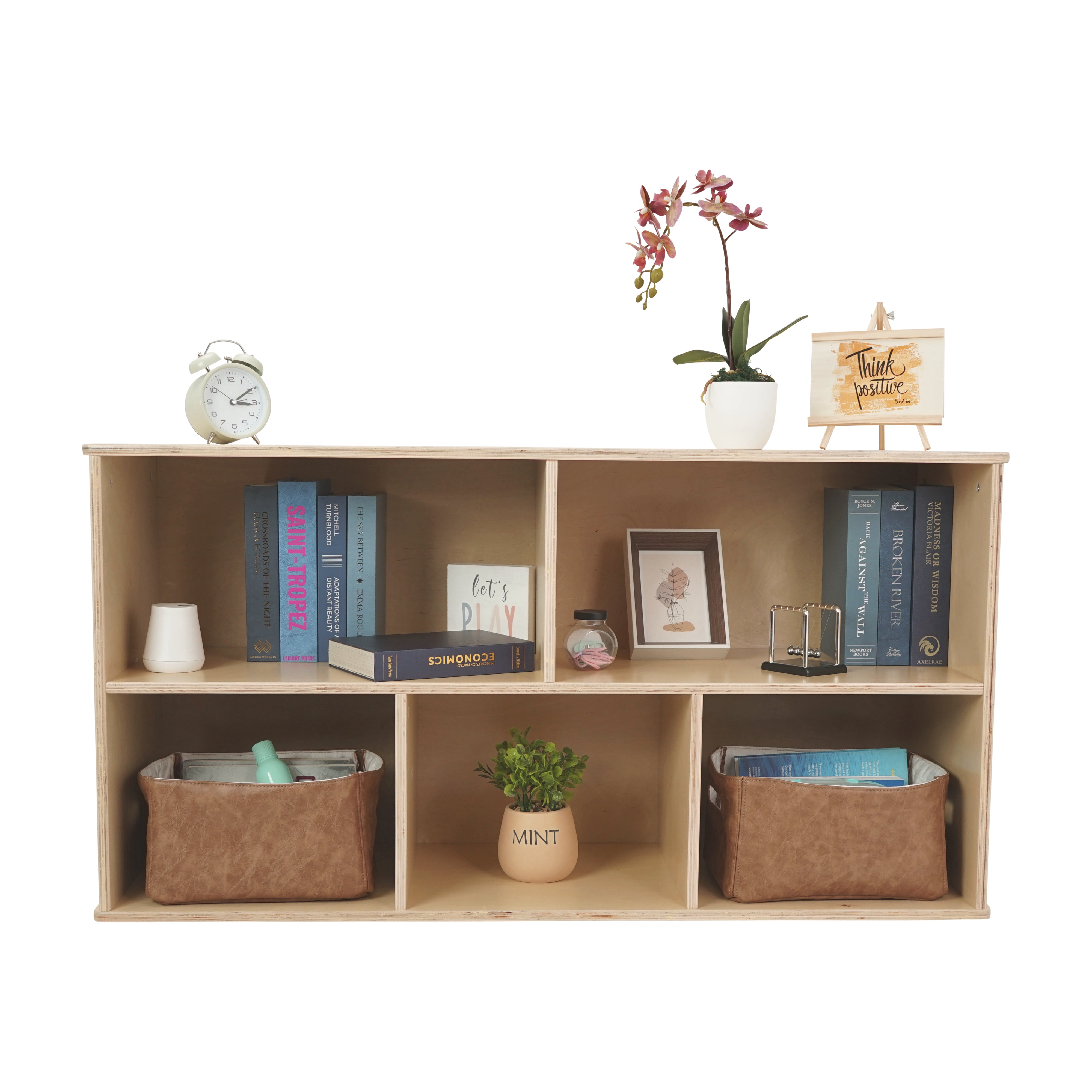 Birch 5-Compartment Storage Cabinet 24" Height