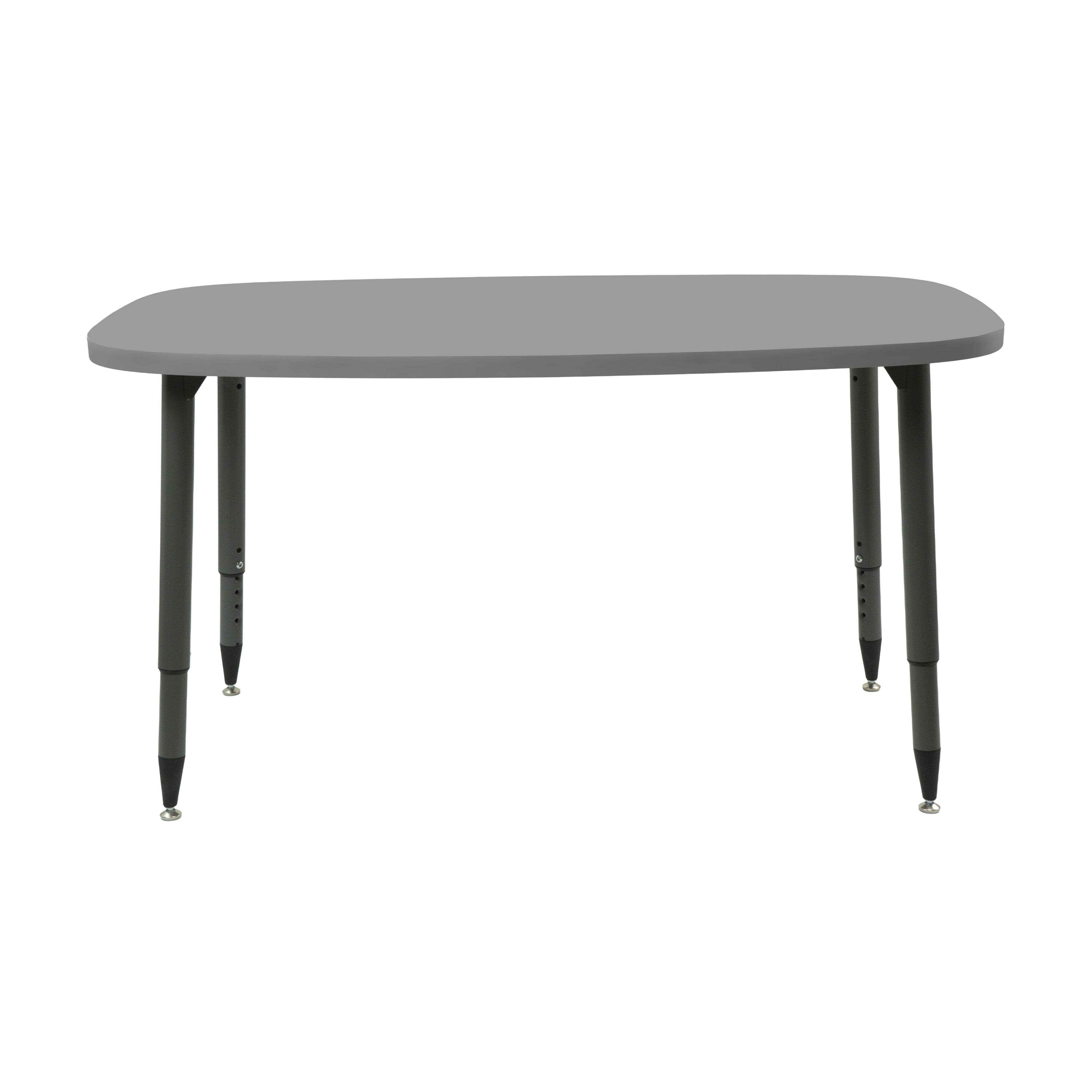 Adapte 31" x 50" Rounded Rectangle Thermofused Activity Table with Adjustable Tapered Legs - North Sea/North Sea