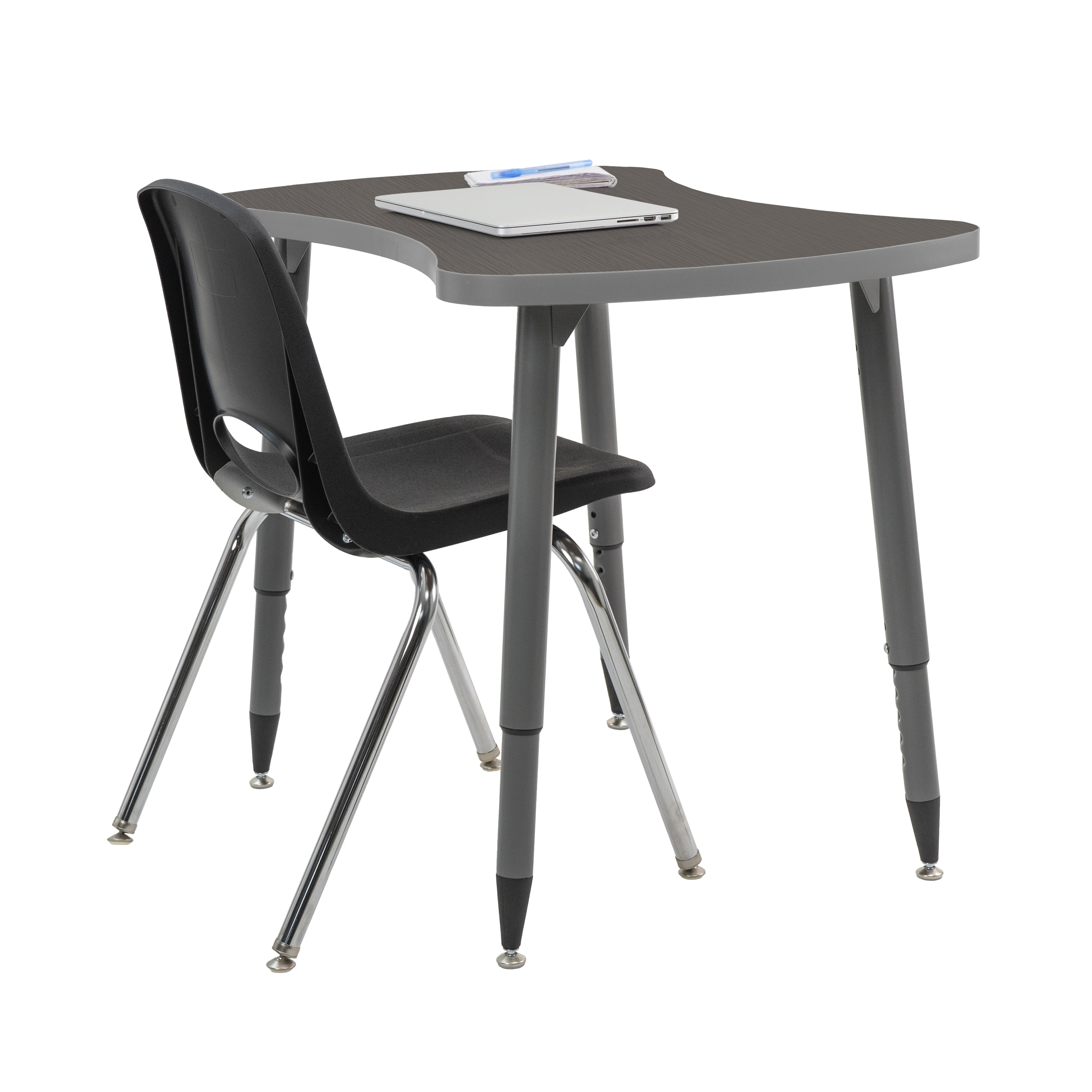 Adapte 25" x 37" Bowtie Thermofused Activity Table with Adjustable Tapered Legs - Cosmic Strandz/North Sea