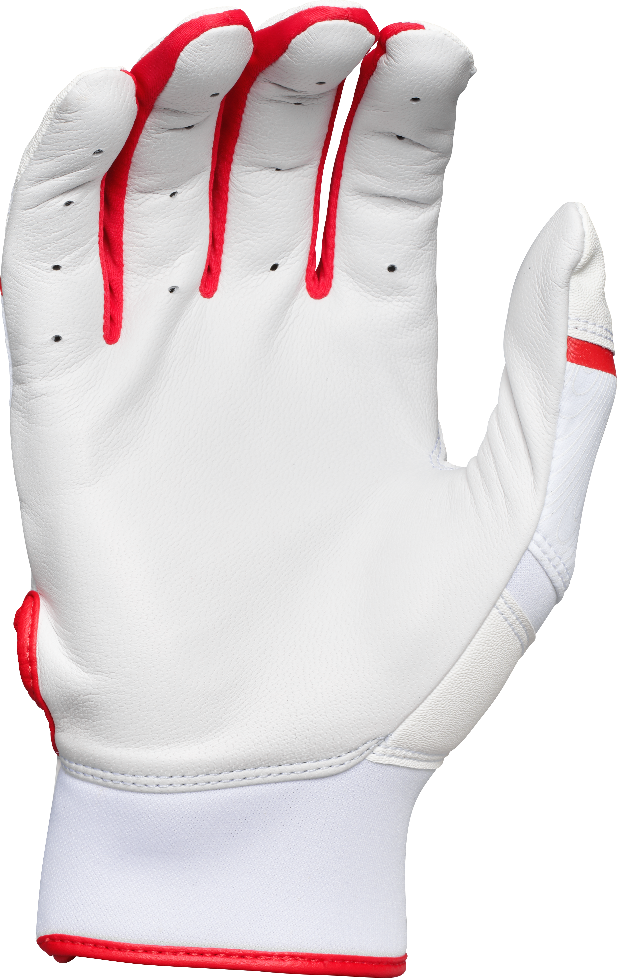 Rawlings Adult Clout  Batting Gloves - Small - White/Scarlet