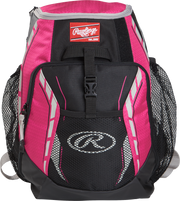 Rawlings R400 Youth Players Backpack - Neon Pink