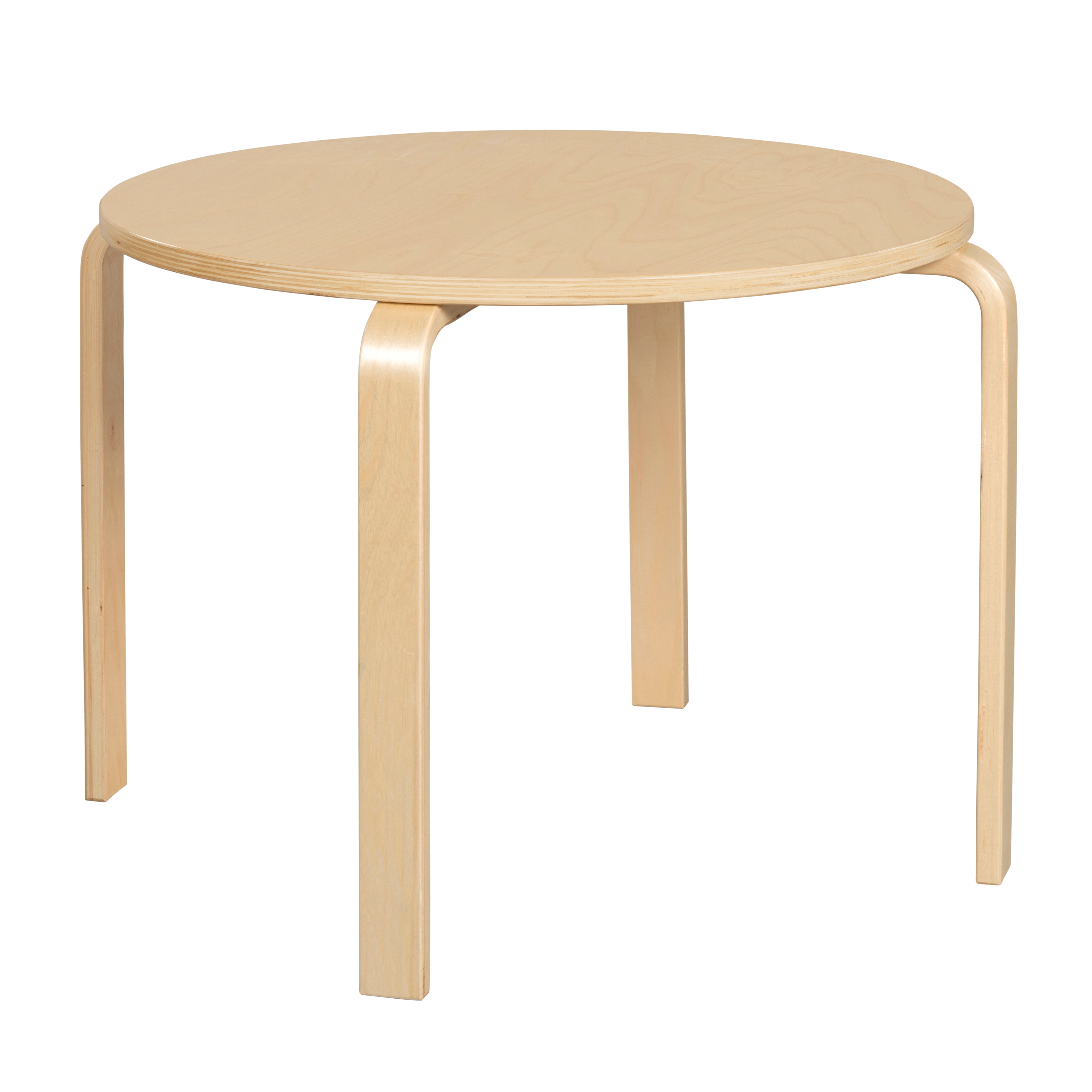 Bentwood Table and Curved Back Chair Set, 5-Piece - Natural