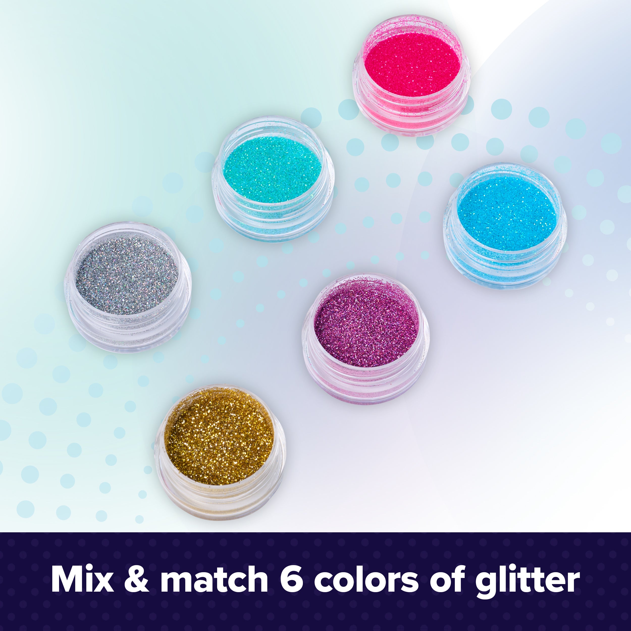 Cool Maker, Get Glitzy Glitter Nail Kit with 6 Colors & Stickers for 5 DIY Manicures Packaging May Vary, Arts and Crafts for Kids Ages 8 and up