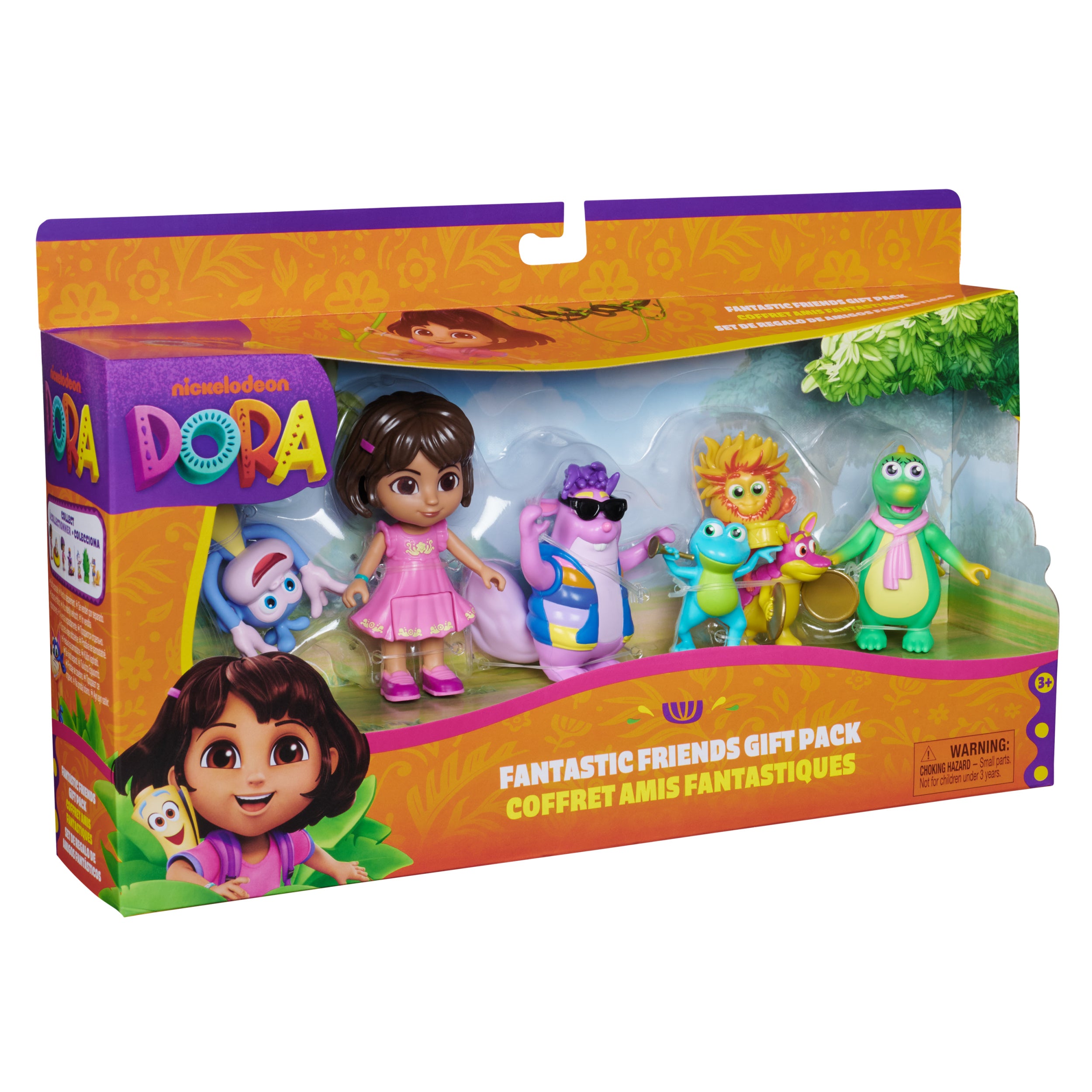 Dora, Fantastic Friends Gift Pack with Dora, Boots, Tico, Isa, and the Fiesta Trio, Toy Figures, Kids Toys for Girls & Boys Ages 3 and Up
