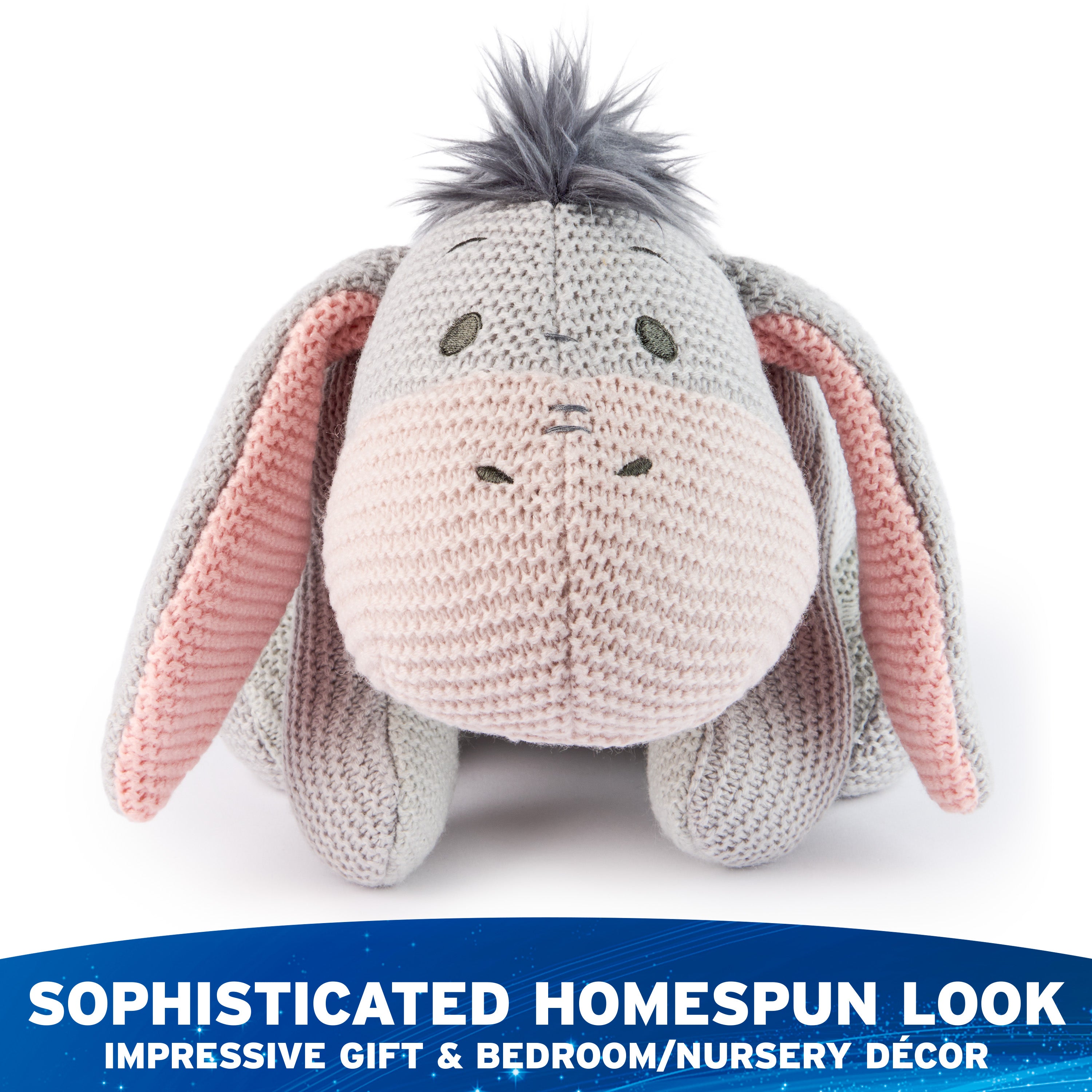 GUND Disney Official Eeyore Knit Plush, Winnie the Pooh, Stuffed Animal for Ages 1 and Up, Gray, 10”