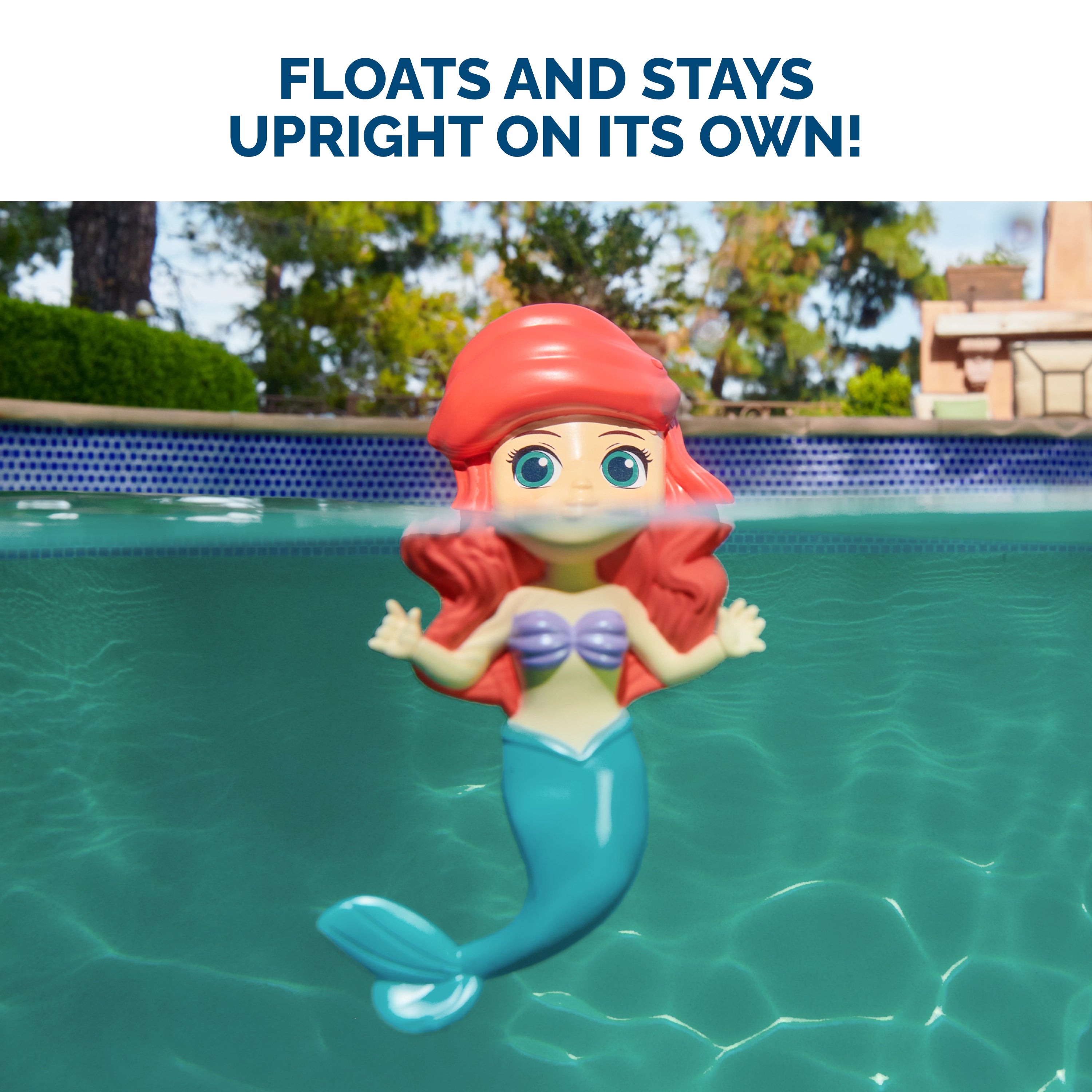 Swimways Disney Princess Ariel Floatin' Figures, Swimming Pool Accessories & Kids Pool Toys, Little Mermaid Party Supplies & Water Toys for Kids Aged 3 & Up