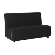 Pro Series Upholstered Armless Mobile Sofa with Tech Panel - Black