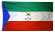 Eq. Guinea Flag 5x8 ft. Nylon SolarGuard Nyl-Glo 100% Made in USA to Official United Nations Design Specifications.