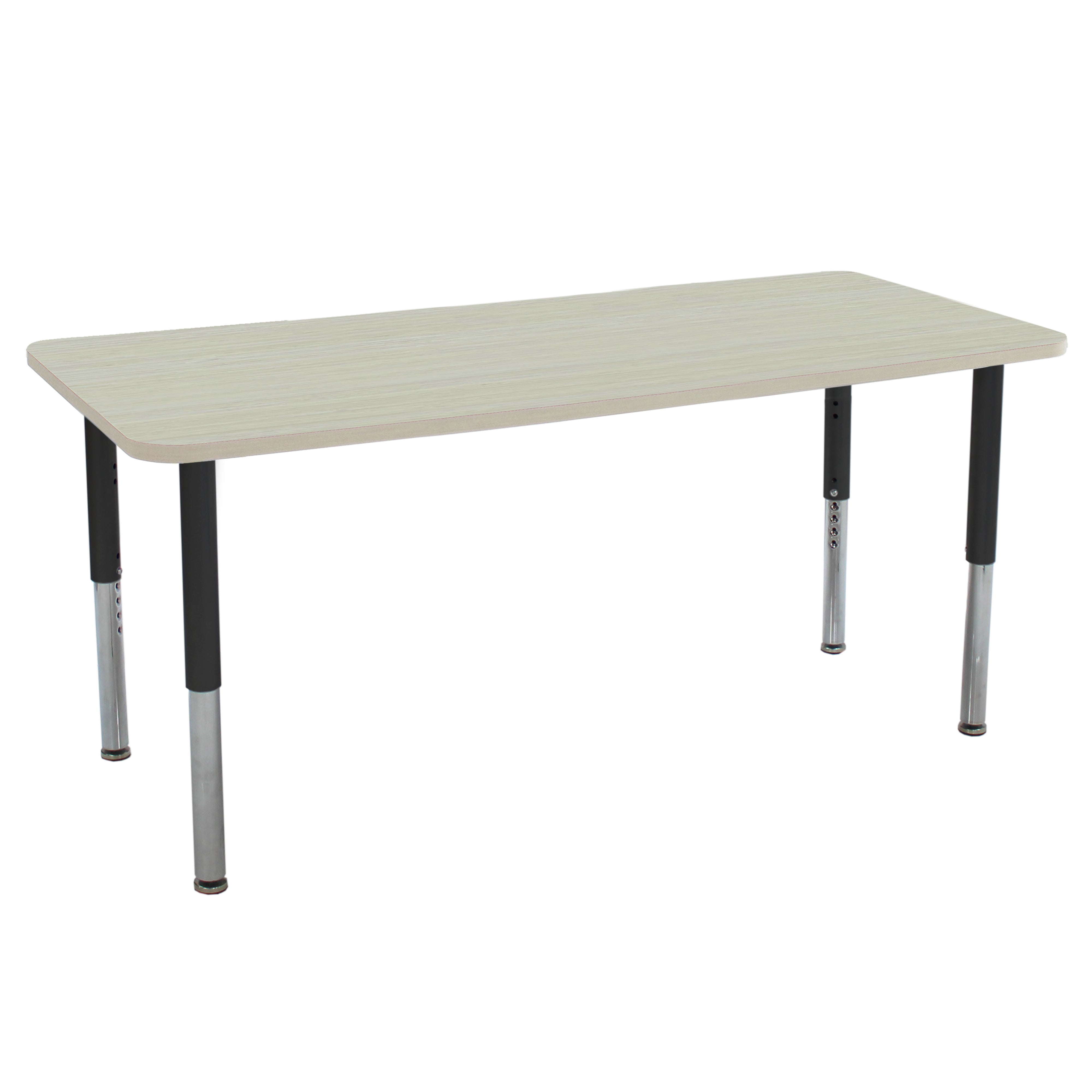 30" x 72" Rectangle La Madera Activity Table with Adjustable Super Legs - Asian Sand/Black