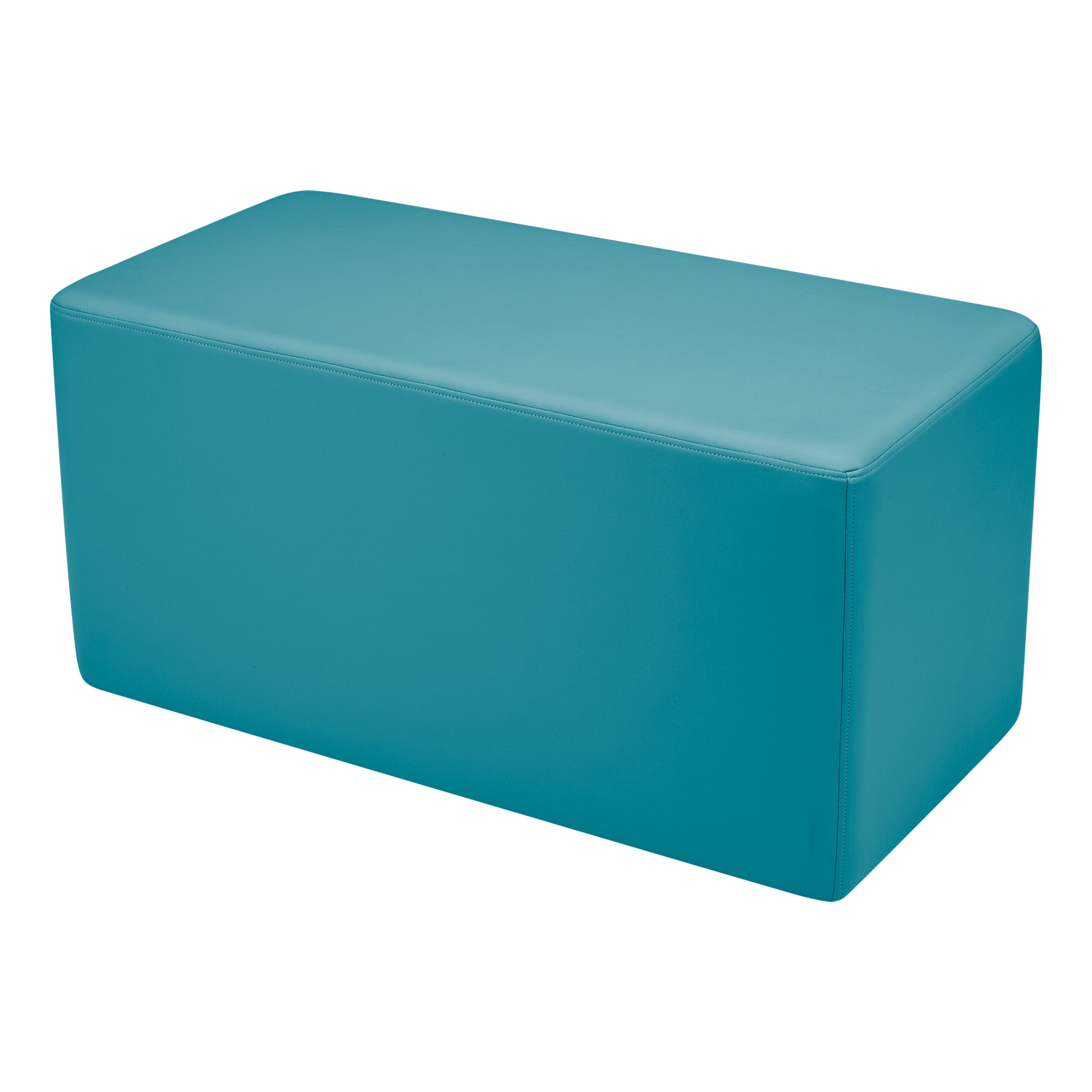 Pro Series Upholstered Rectangle Ottoman 18" Height - Teal