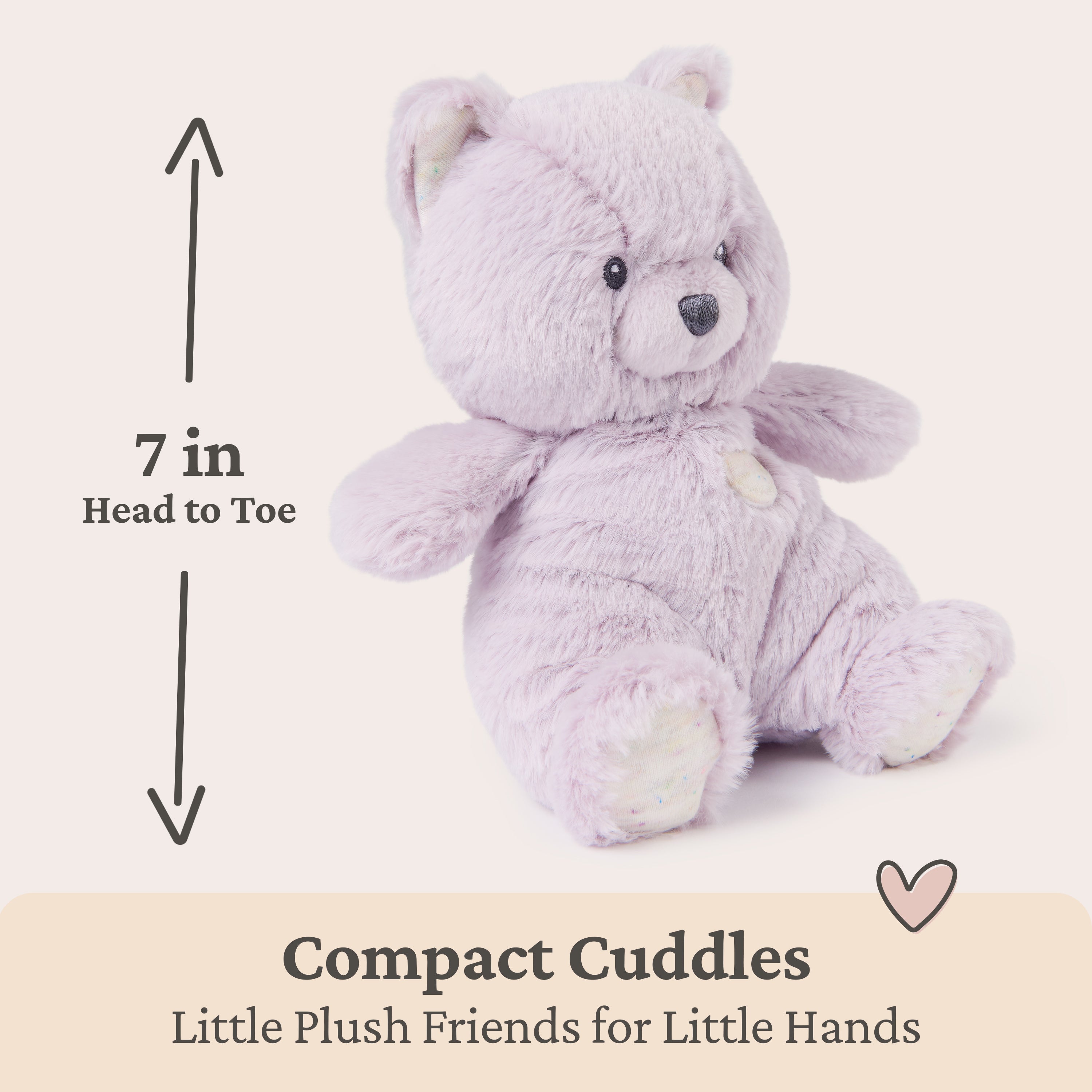 Baby GUND Oh So Snuggly Littles Kitten, Small Stuffed Animals, Cat Stuffed Animal, Plush Toys for Infants and Toddlers, Purple, 7”