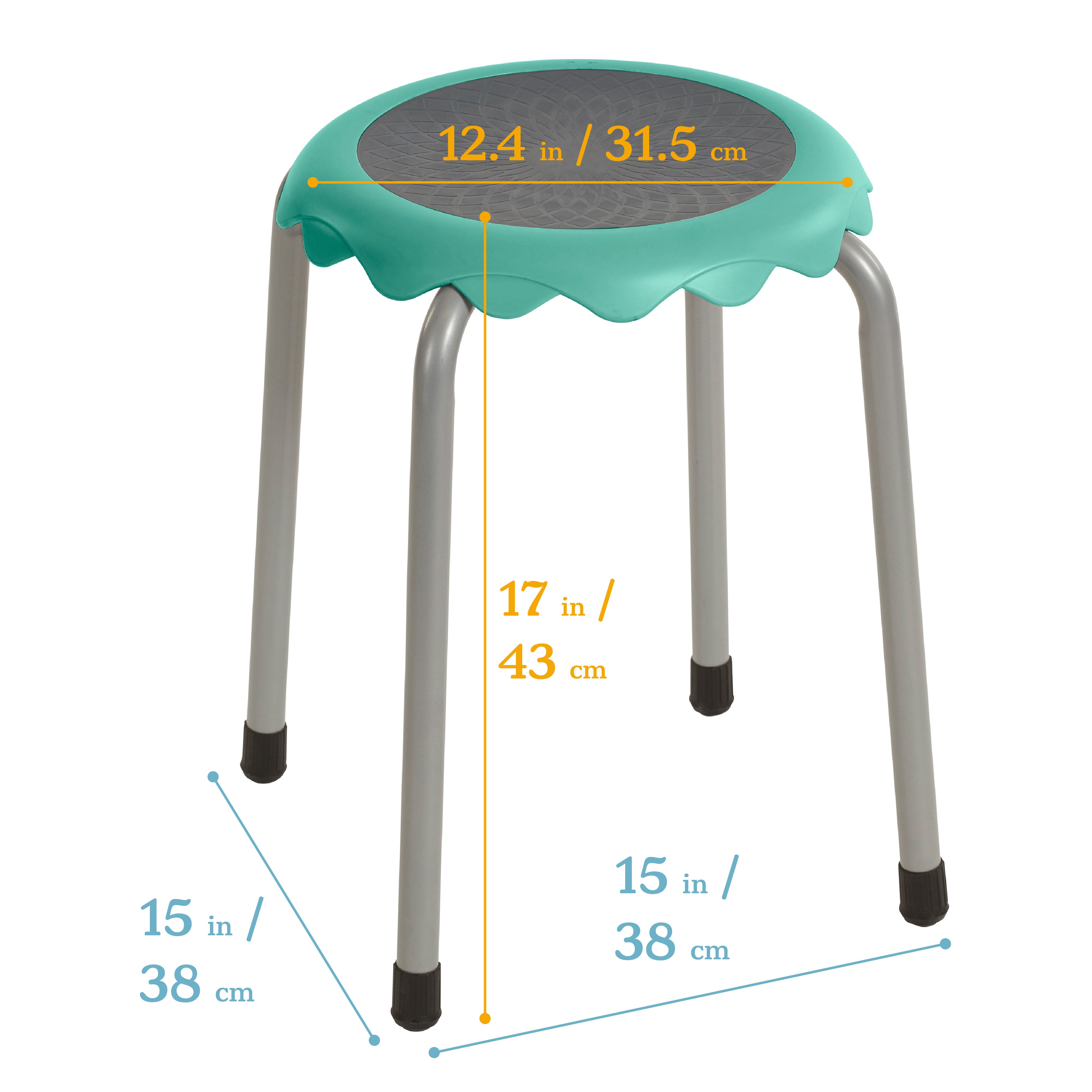 Daisy Stackable Stool Set 8-Piece - Contemporary
