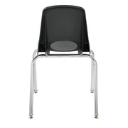 18" Stack Chair with Swivel Glides - Black