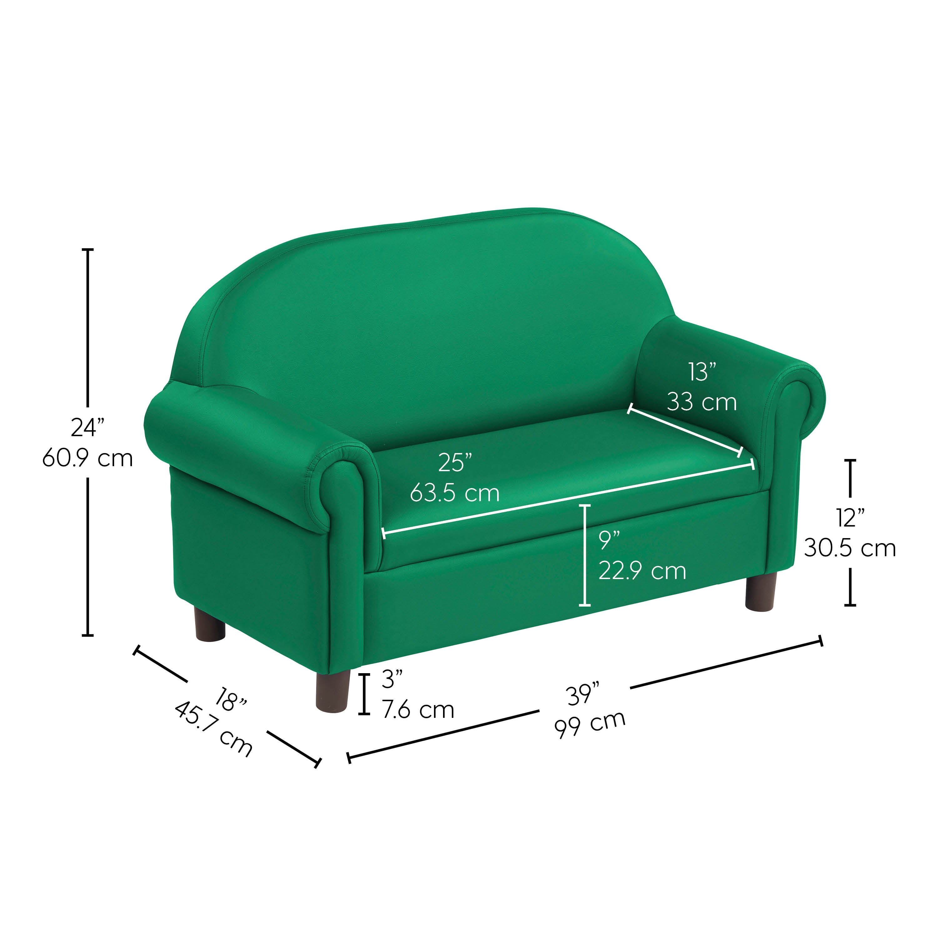 Little Lux Preschool Sofa - Green