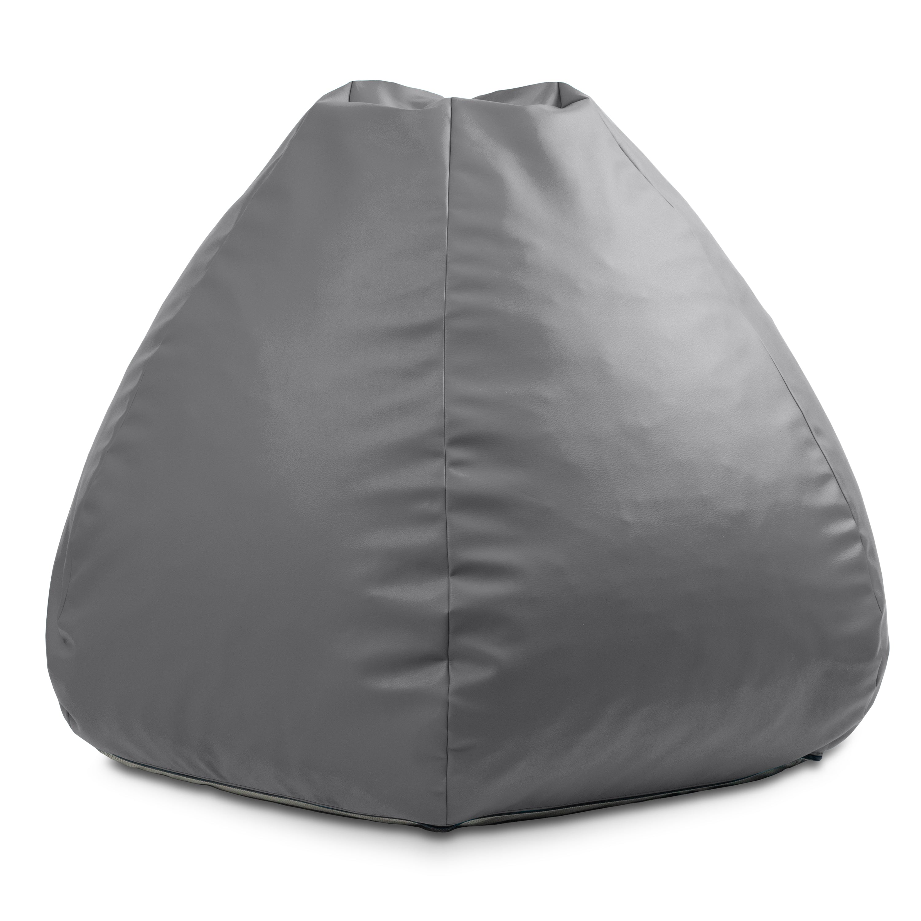 Jaxx Gumdrop Commercial Grade Bean Bag for Educational Environments, Large Size - Premium Vinyl - Charcoal
