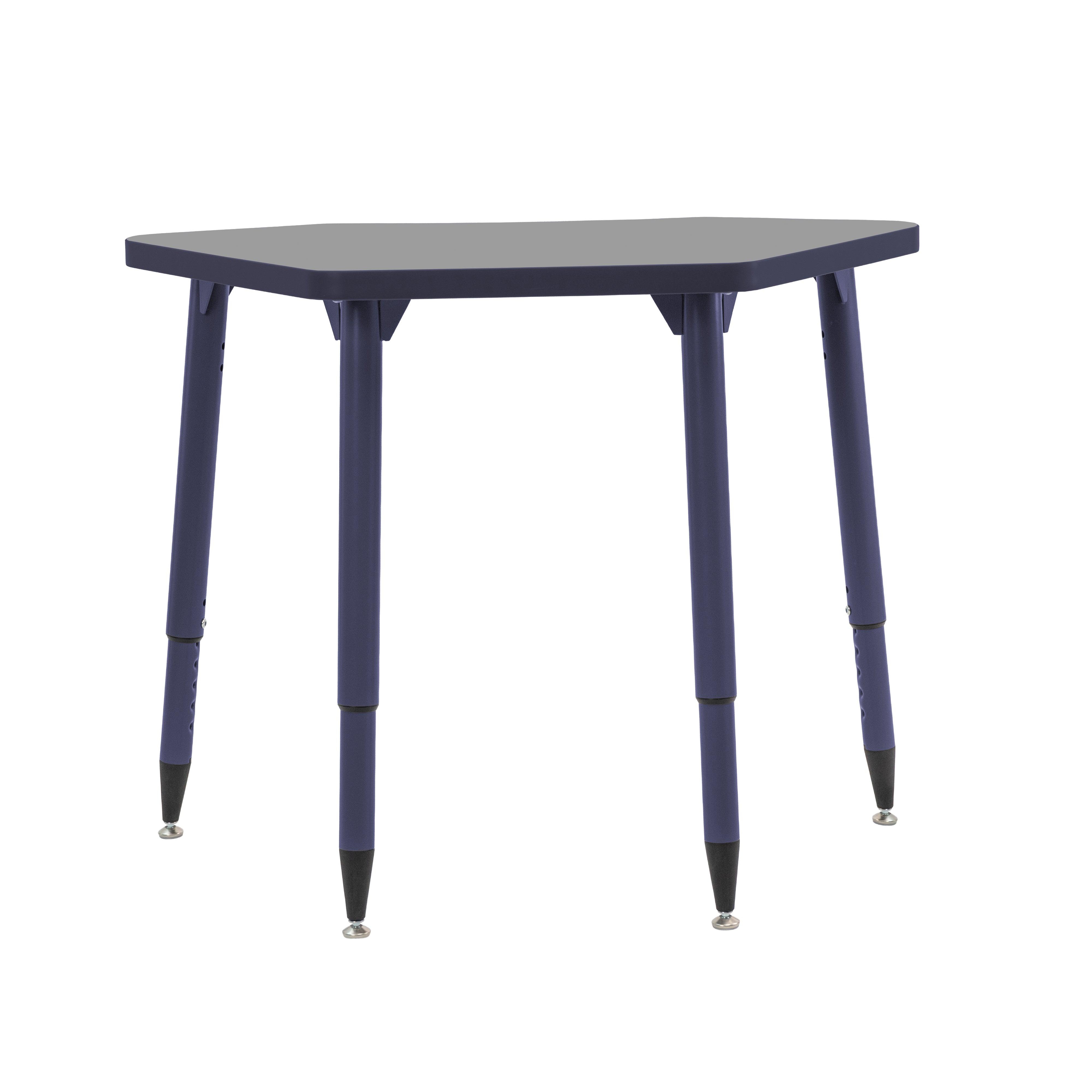 Adapte 24" x 36" Petal Thermofused Activity Table with Adjustable Tapered Legs - North Sea/Navy