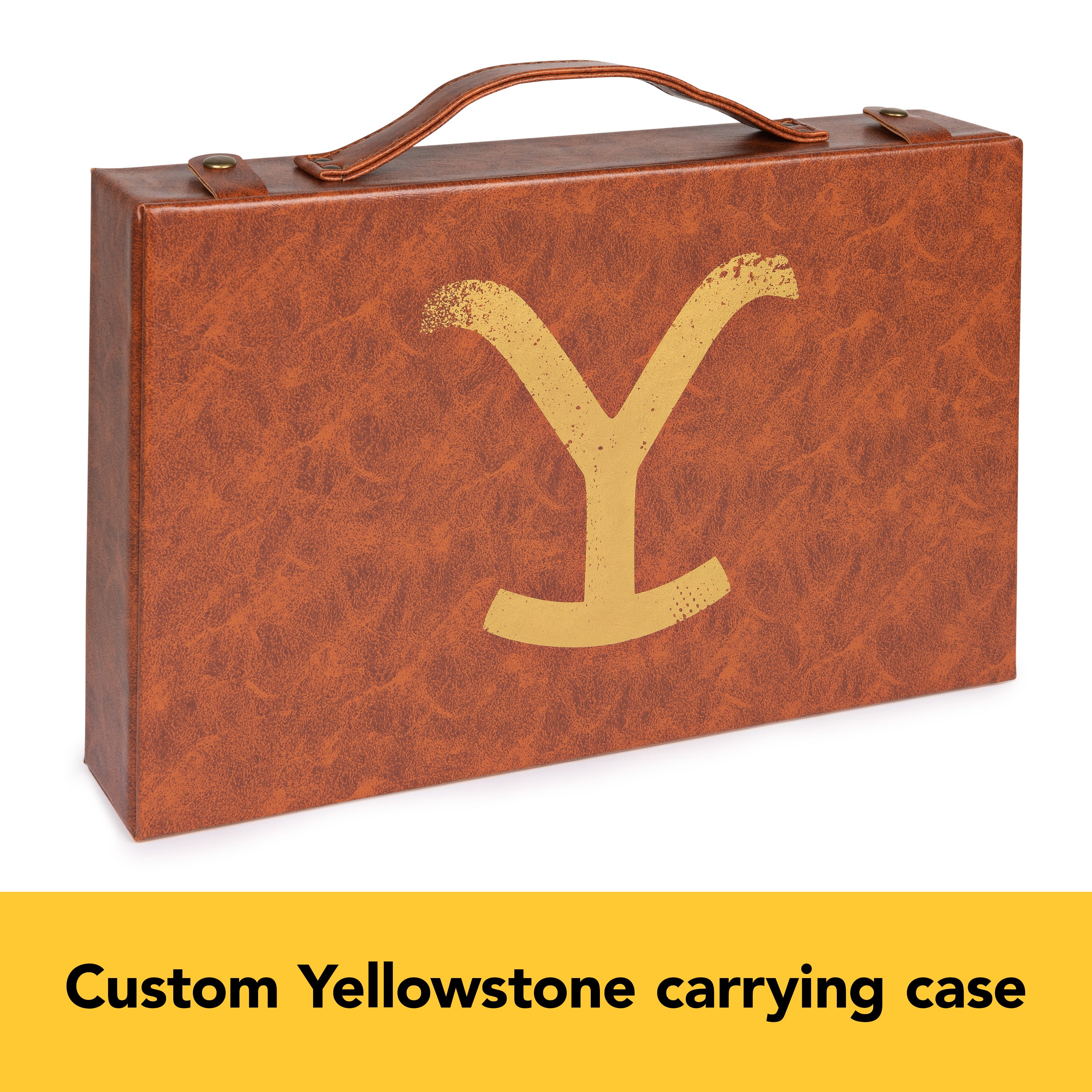 Spin Master Games, Yellowstone, 200-Piece Poker Set with Custom Carrying Case, Dealer & Betting Poker Chips Card Deck, Yellowstone Merchandise, for Adults 16 and up