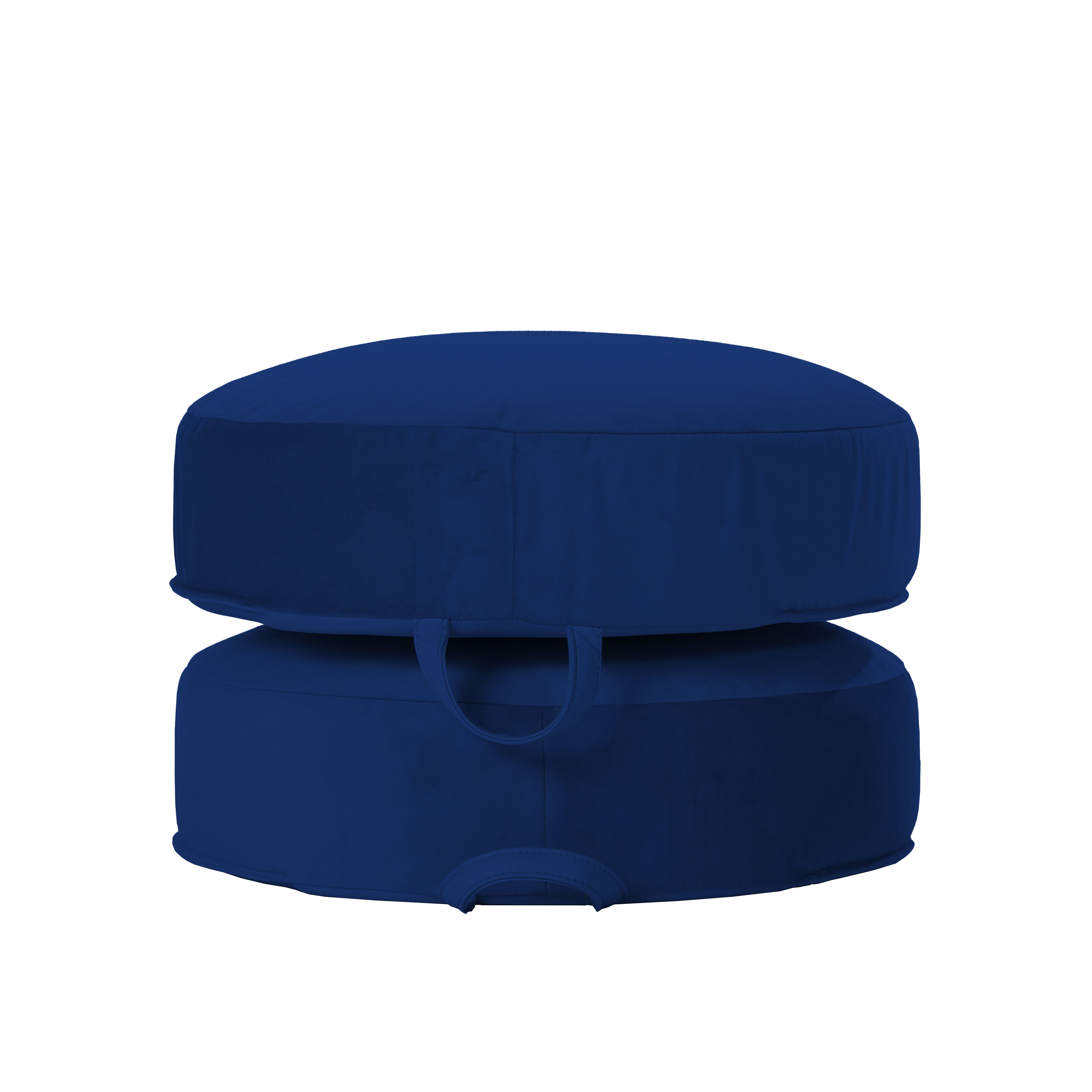 Overstuffed Microfiber Floor Cushions, 2-Piece - Eclipse