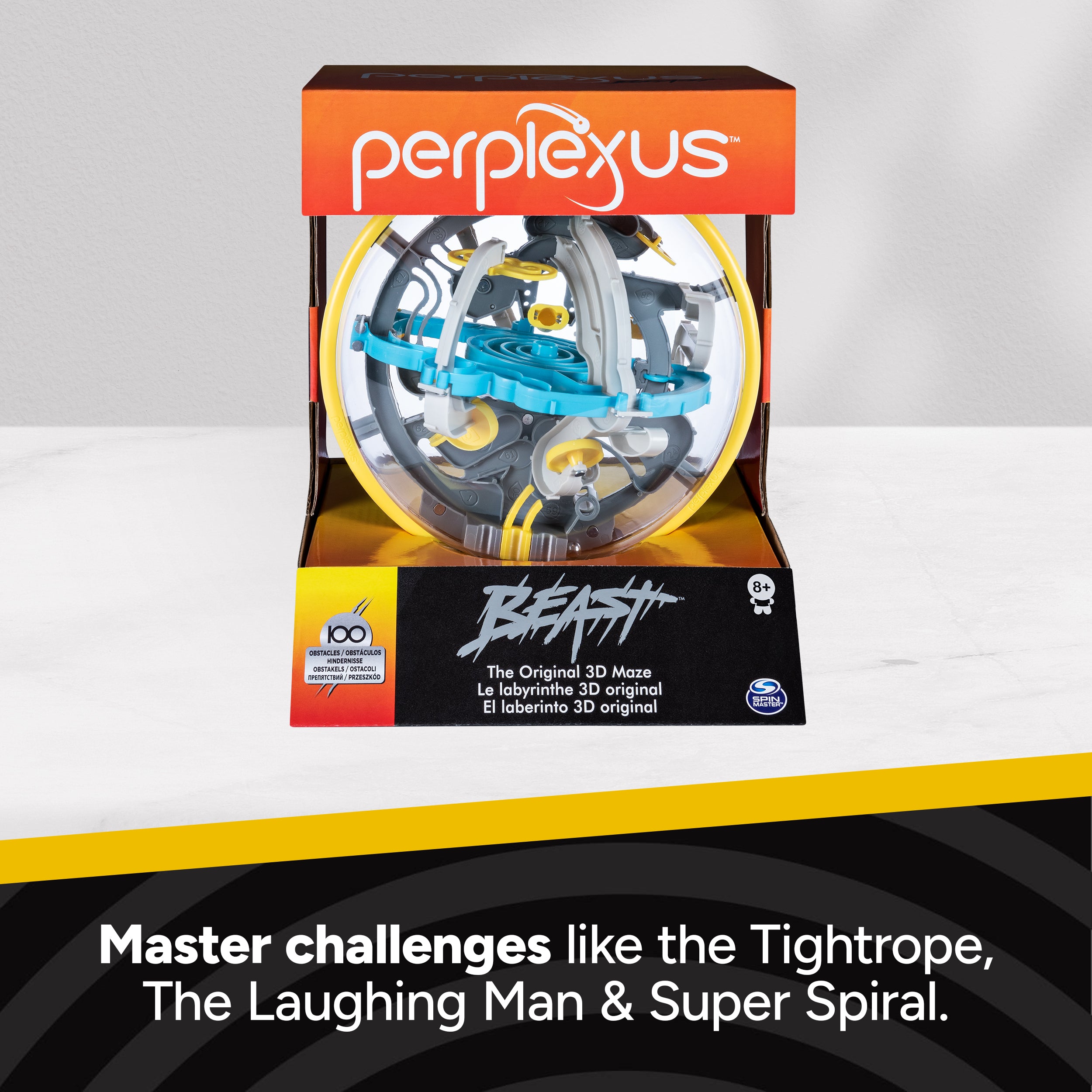Perplexus Beast 3D Gravity Maze Game Brain Teaser Fidget Toy Puzzle Ball, Anxiety Relief Items, Cool Stuff, Sensory Toys for Kids & Adults Ages 9+