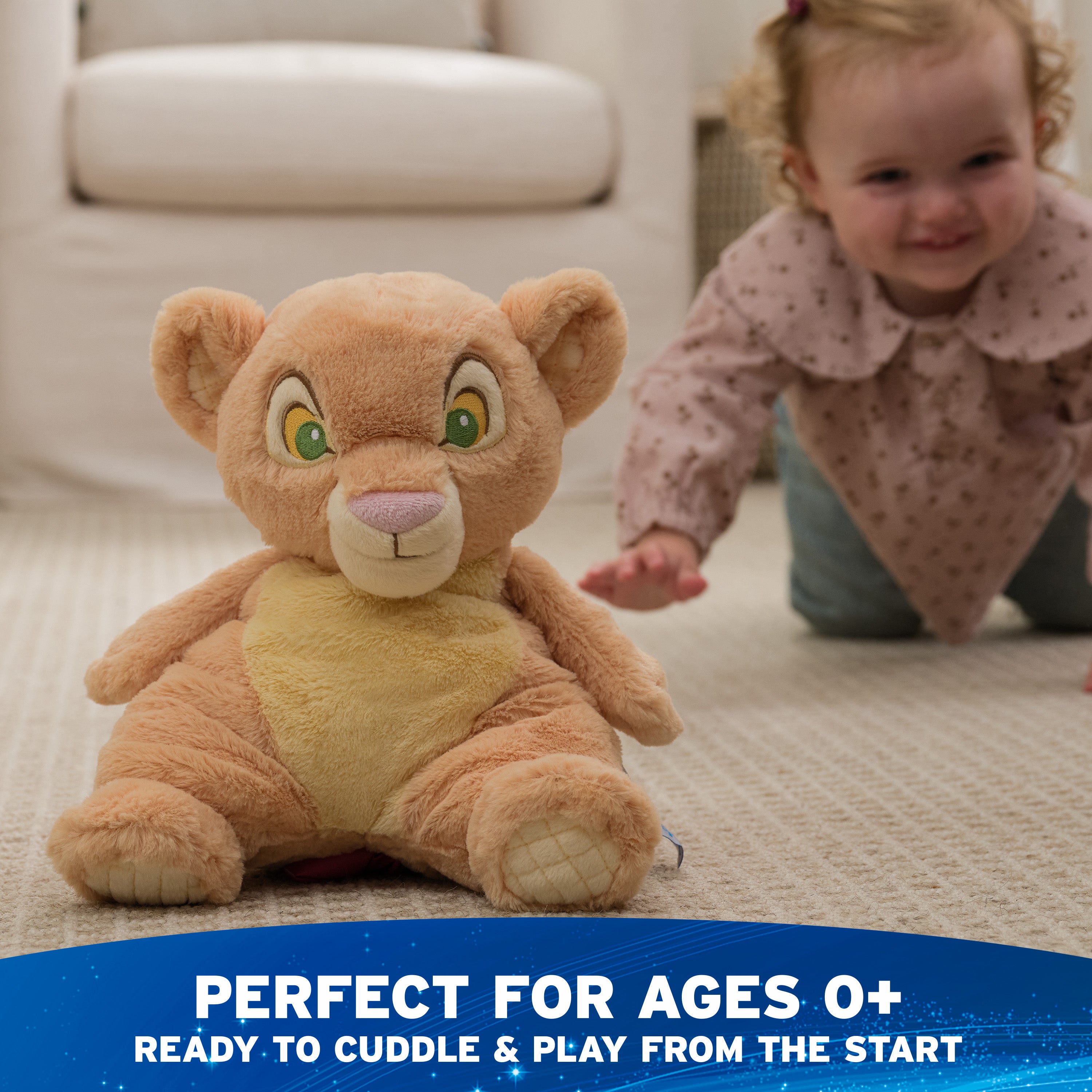 GUND Disney Official Nala Oh So Snuggly Plush, The Lion King, Lion Stuffed Animal for Babies and Infants, Yellow, 12.5”