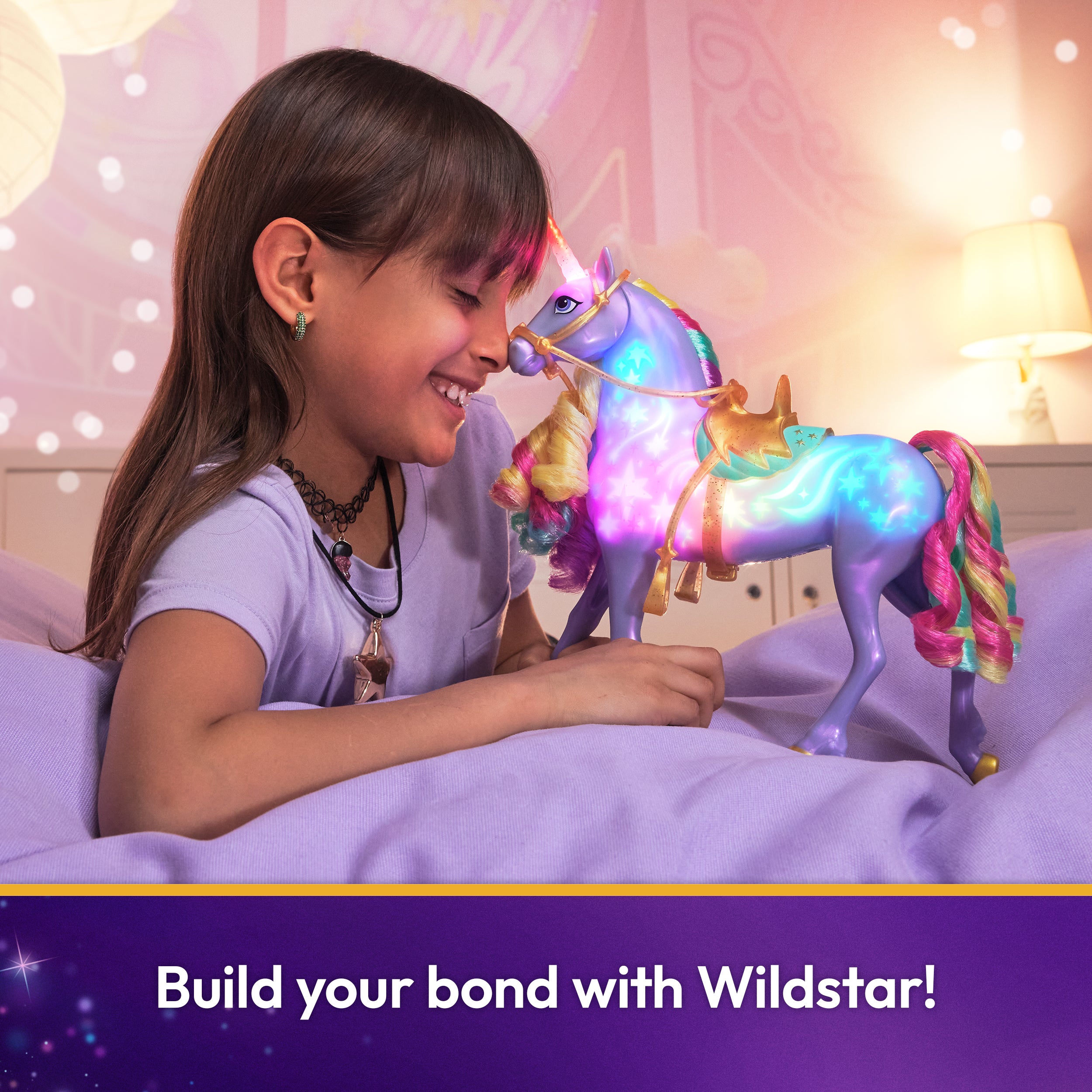 Unicorn Academy, Interactive Rainbow Light-up Wildstar Unicorn Toy with Lights, Sounds & Music, Dolls & Unicorn Toys for Girls Ages 4 and up