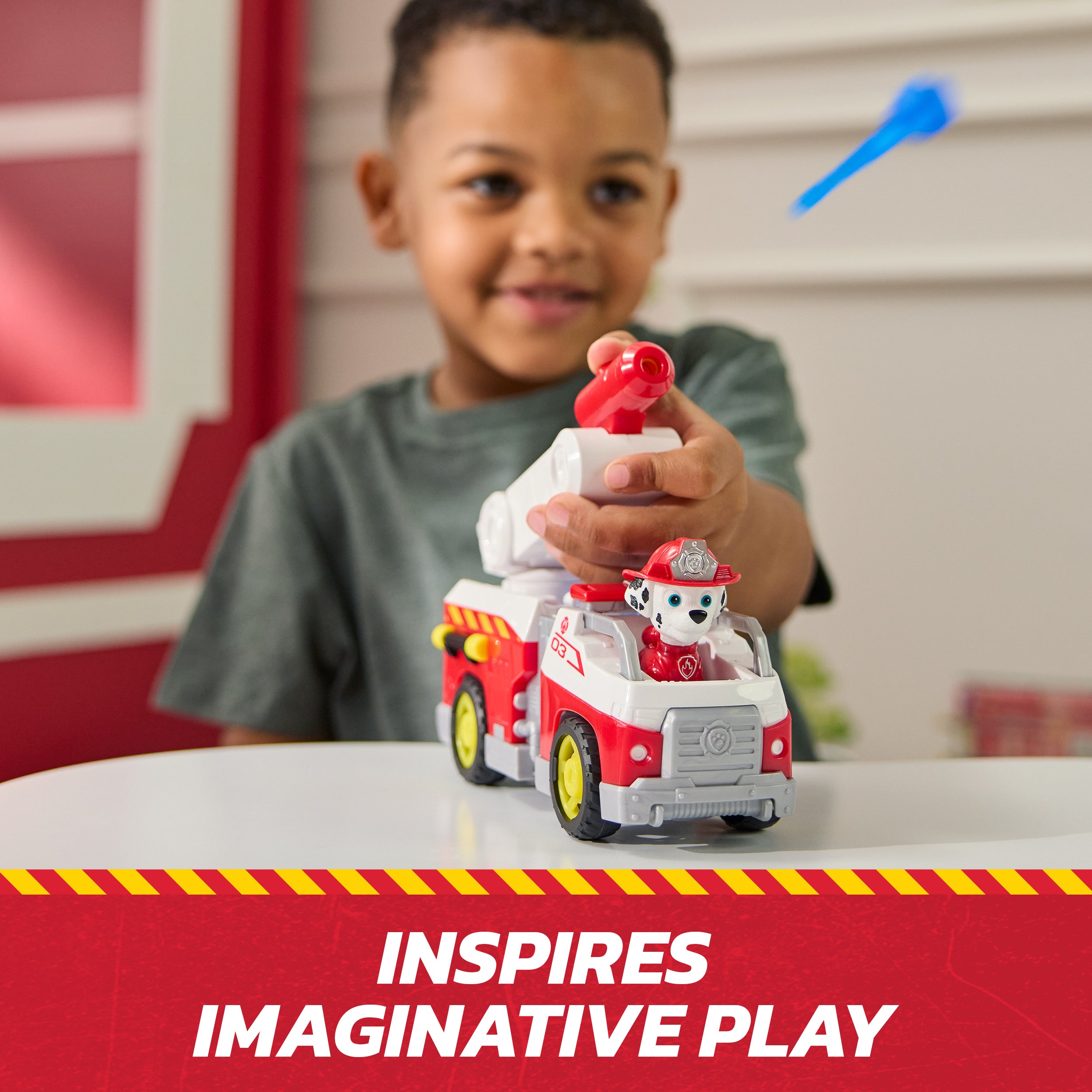 PAW Patrol Fire Rescue: Marshall Rescue Fire Engine with Action Figure & Projectile Launcher & Toy Truck, Kids Toys for Boys & Girls Ages 3 and Up