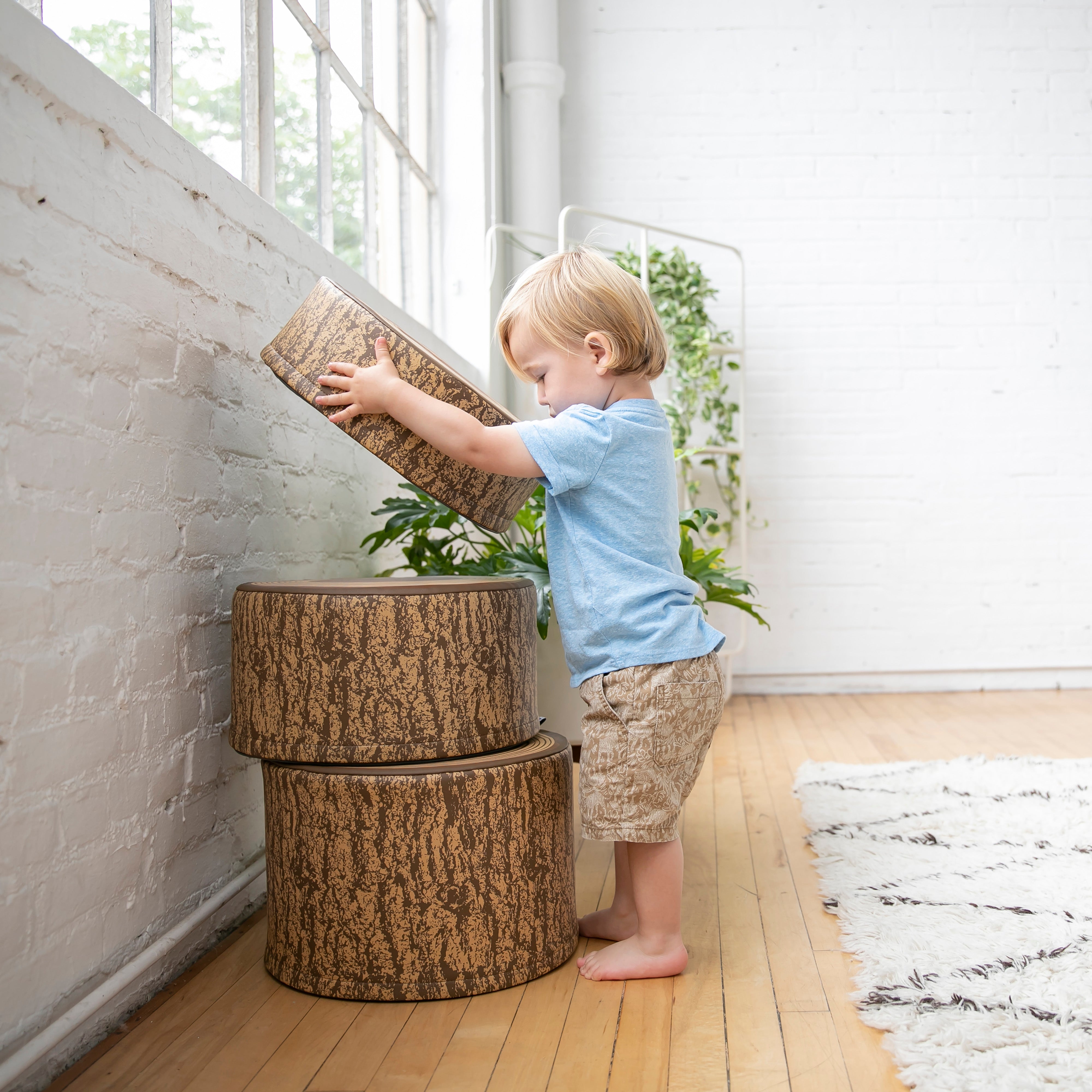 SoftZone Tree Stump Stool Set 3-Piece