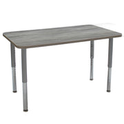 24" x 48" Rectangle La Madera Activity Table with Adjustable Super Legs - Light Gray Wood/Silver