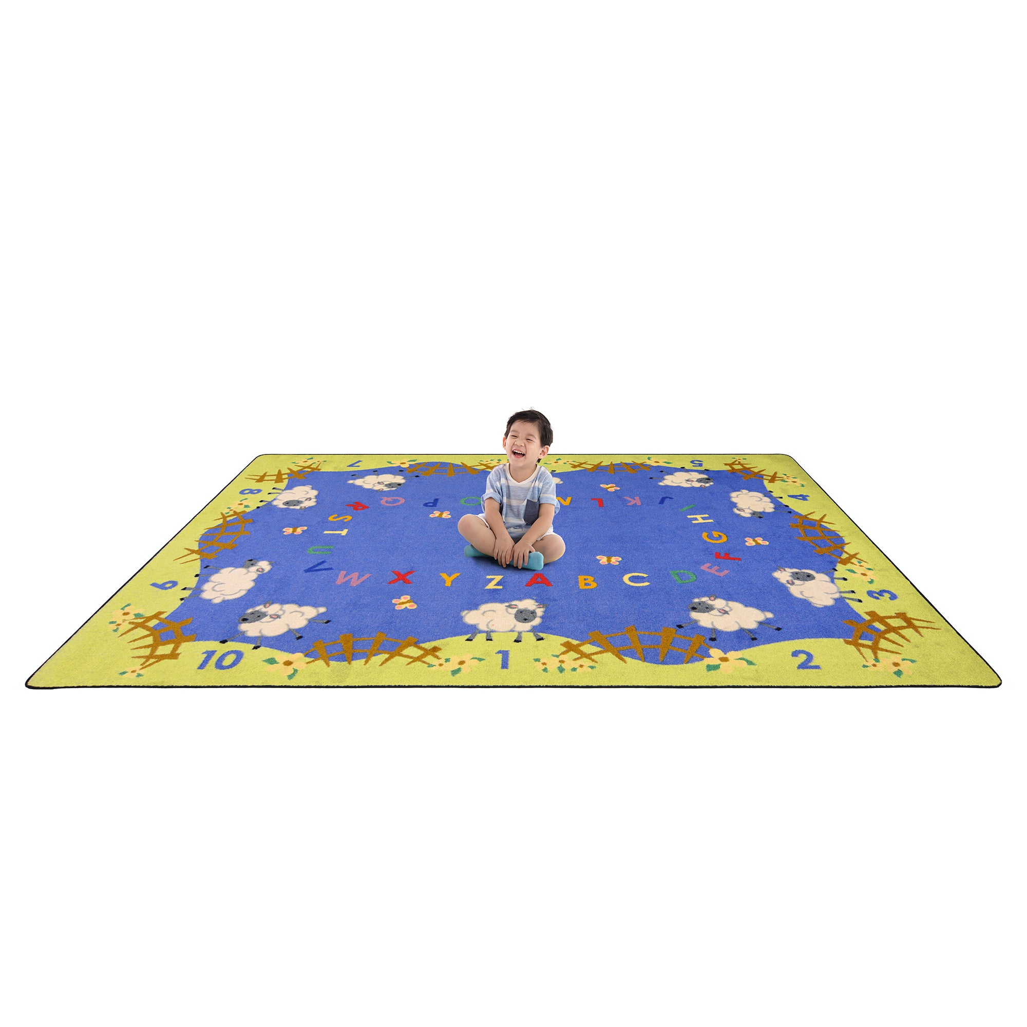 Lamby Pie 7'8" x 10'9" area rug in color Multi