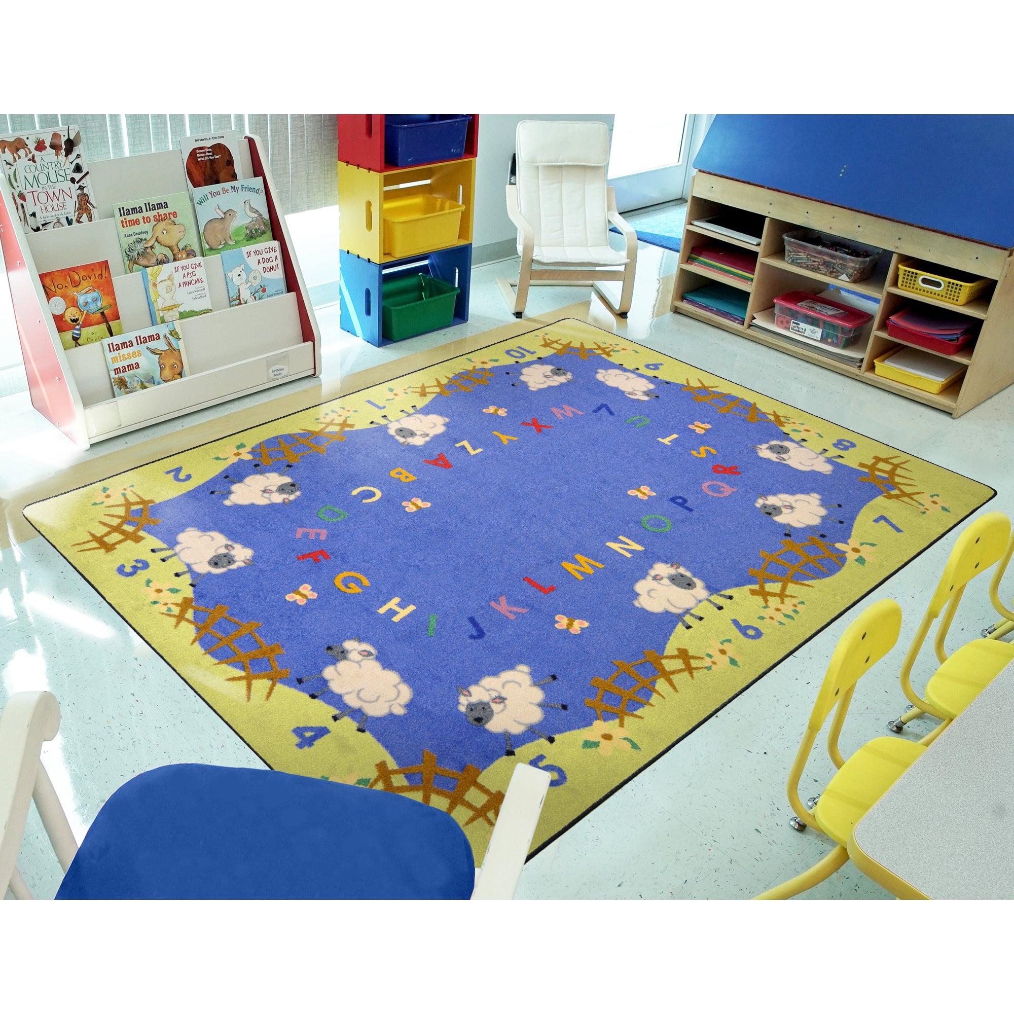 Lamby Pie 5'4" x 7'8" area rug in color Multi
